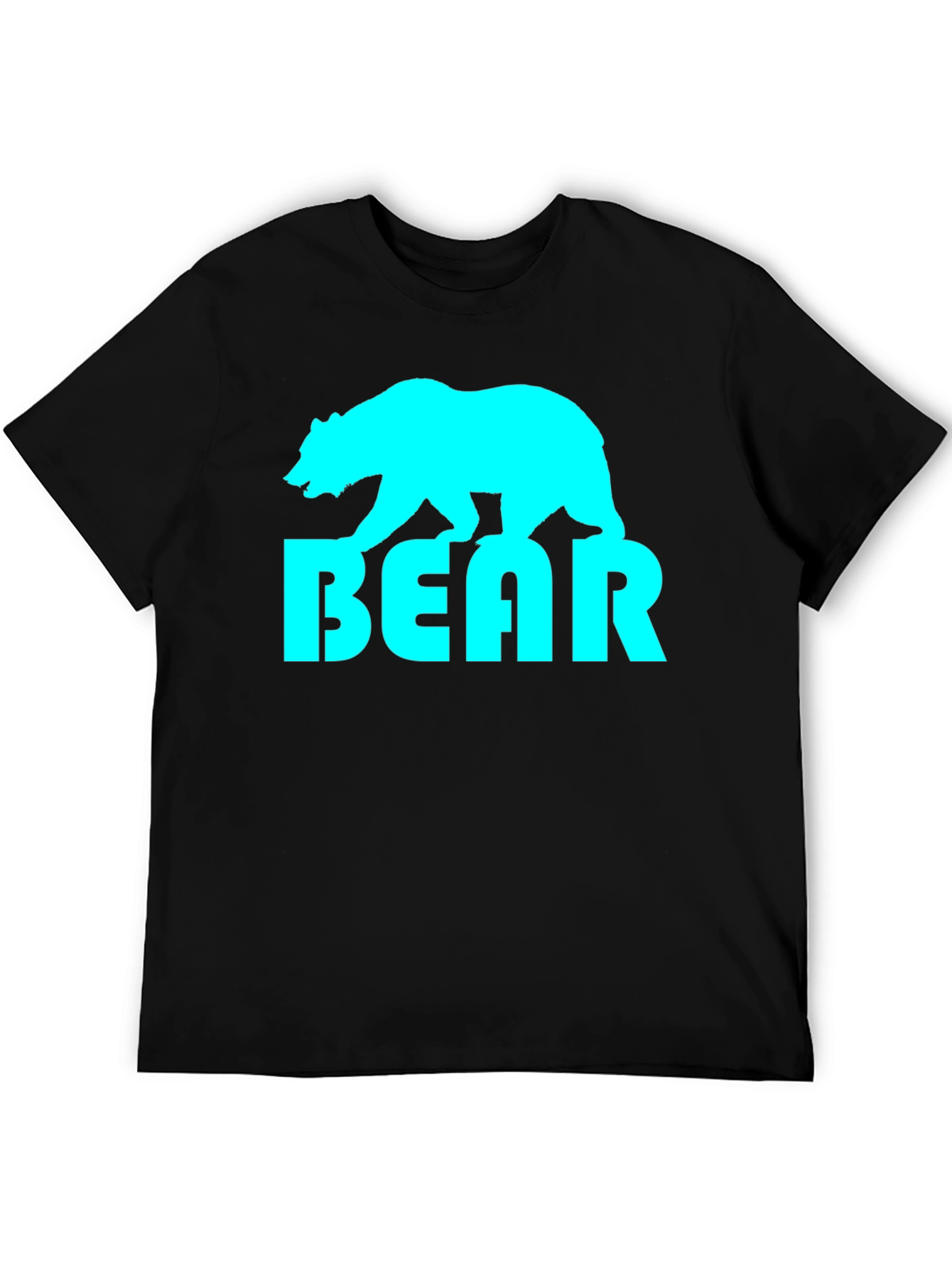 Black Cool Bear Graphic Tee - Stylish Black T-Shirt view 5
