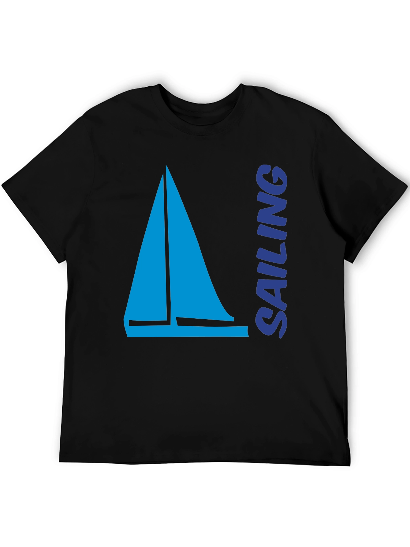 Black Sailing Boat T-Shirt | Nautical Tee view 5