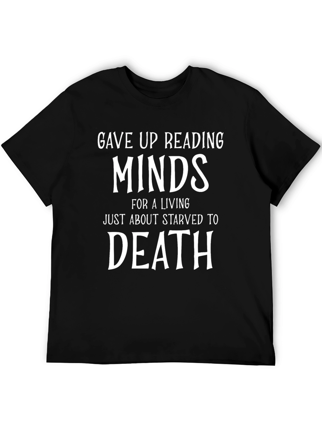 Black Funny Mind Reader Graphic Tee view 5