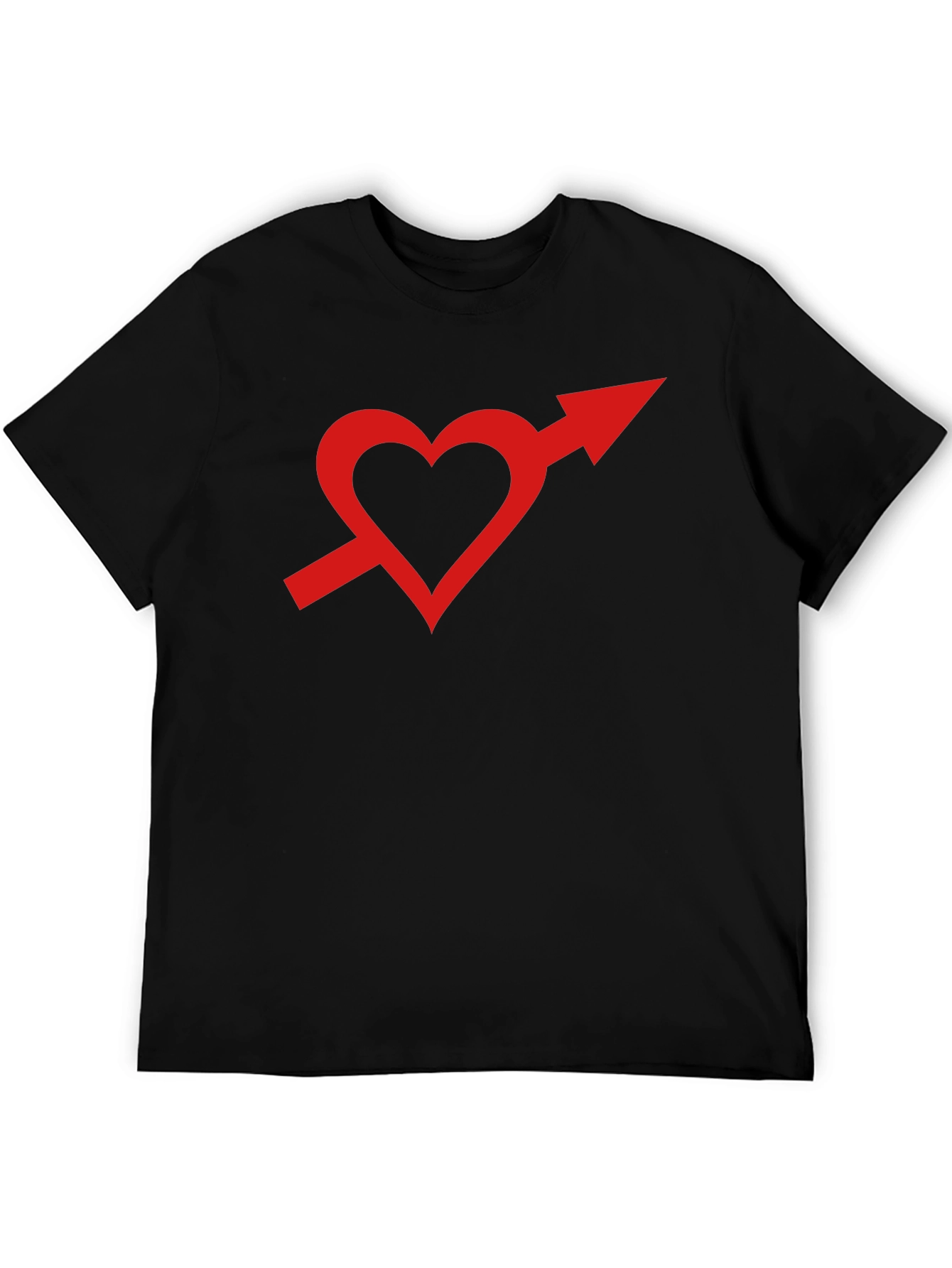 Black Heart Arrow Graphic Tee - Stylish Unisex T-Shirt view 5