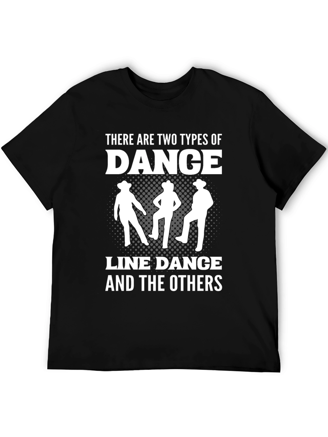 Black Line Dance Graphic Tee - Cowboy Dancing Shirt view 5