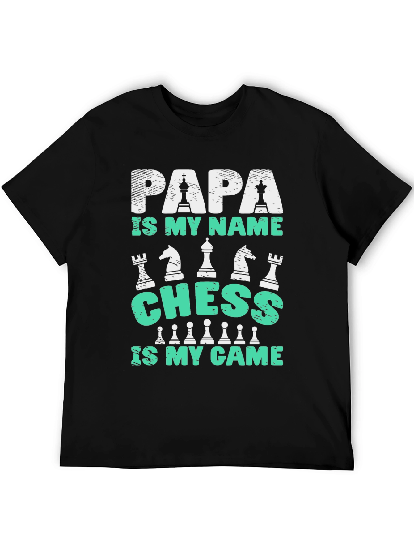 Black Papa Chess T-Shirt - 'Is My Name Is My Game' Tee view 5