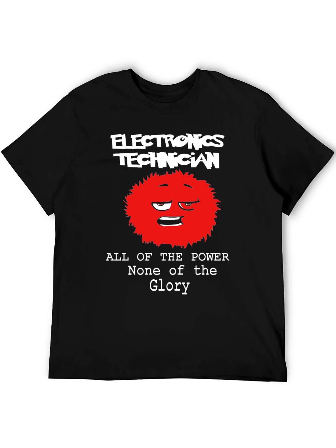 Black Electronics Technician Funny Graphic T-Shirt view 5
