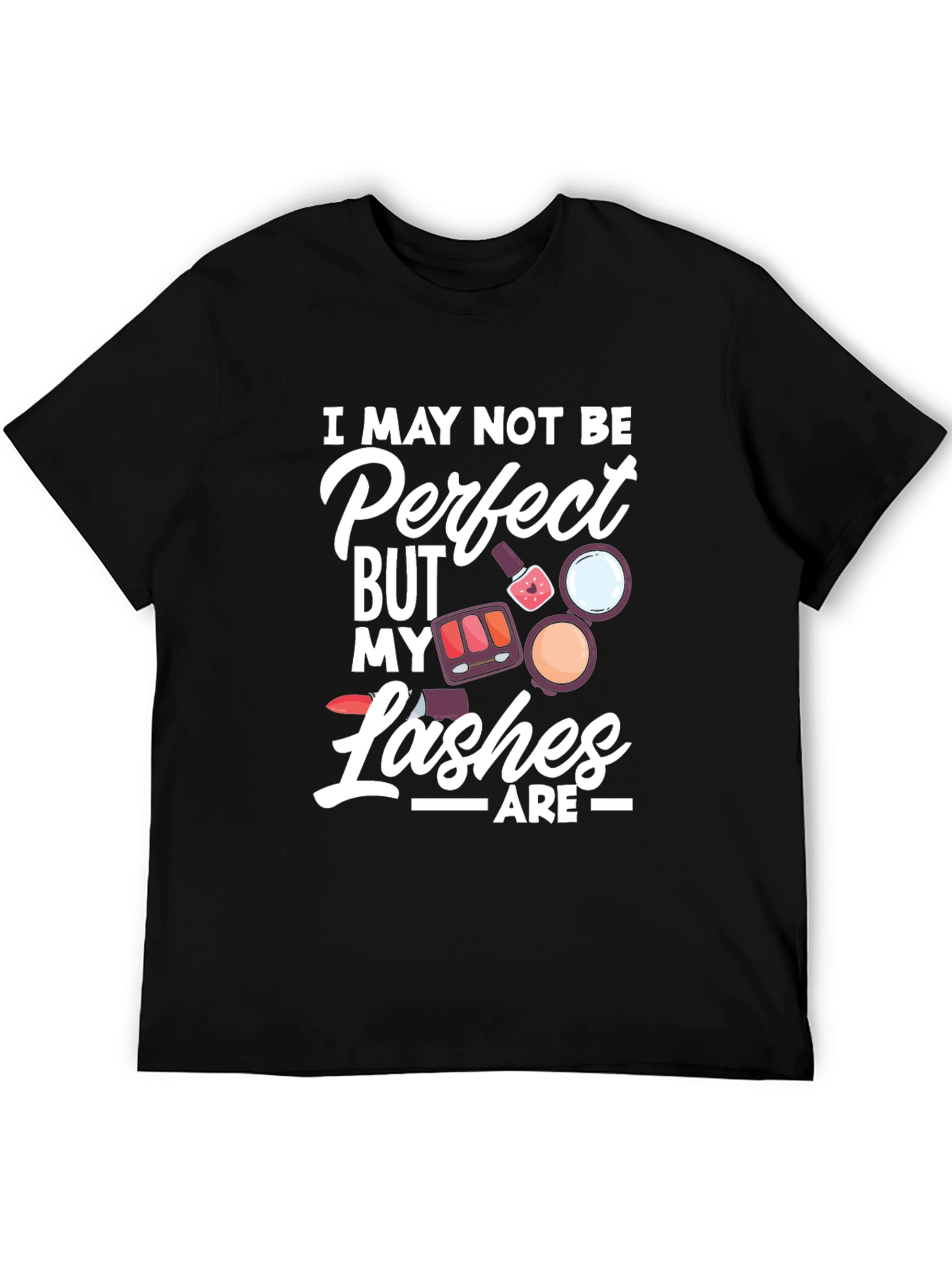 Black Perfect Lashes Graphic T-Shirt view 5