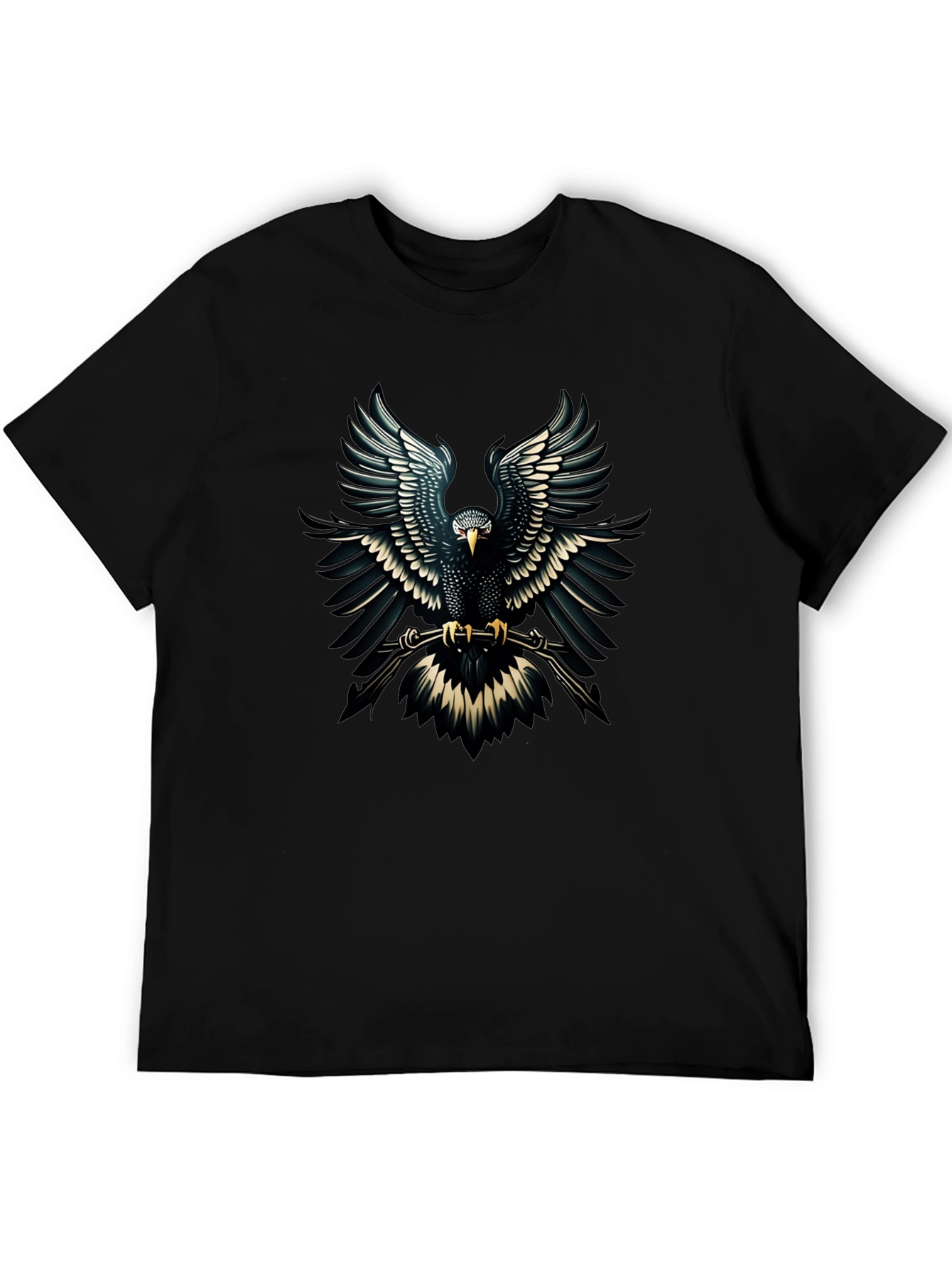 Black Eagle Graphic Black T-Shirt - Bold Design view 5