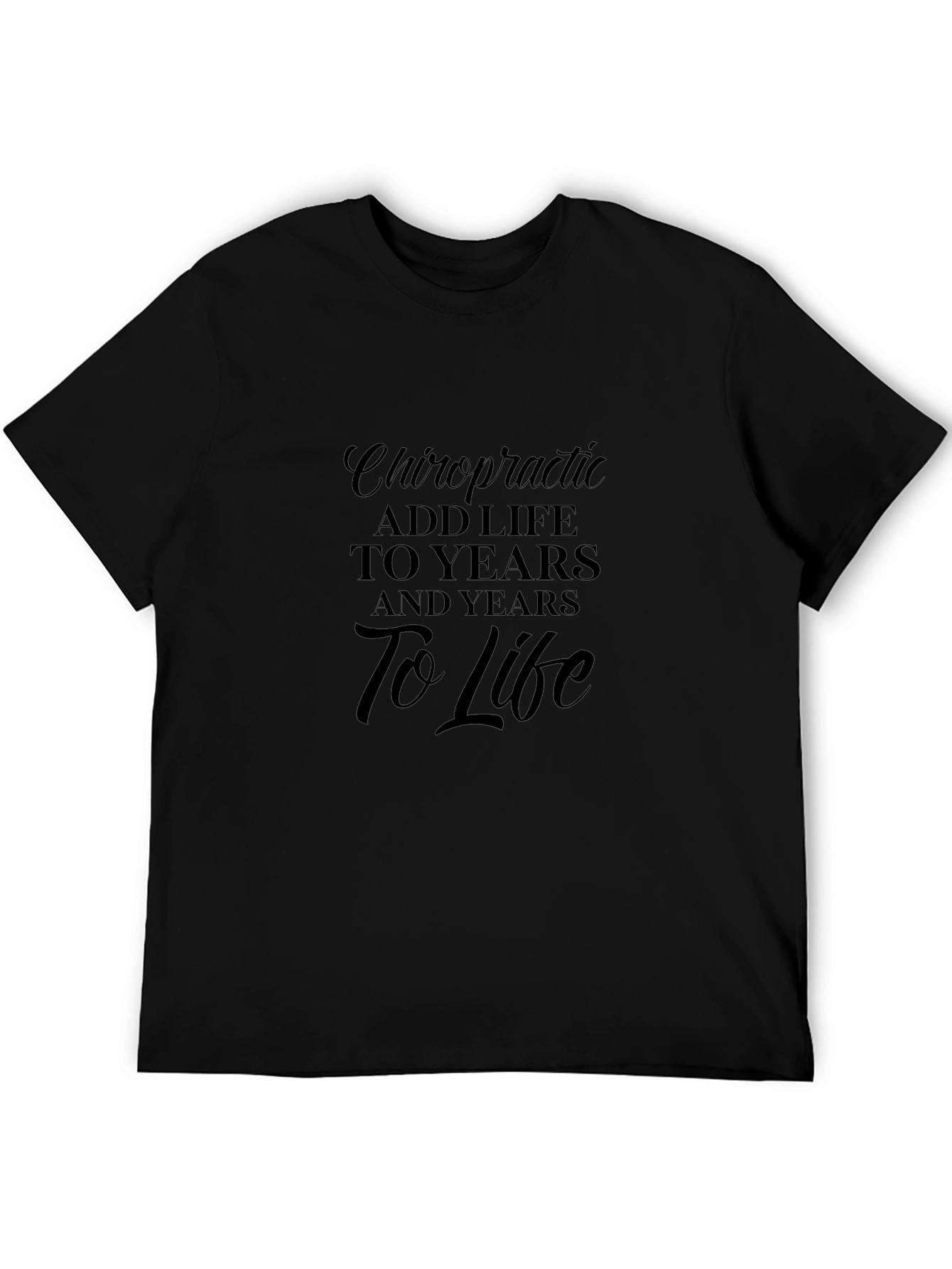 Black Chiropractic Add Life T-Shirt view 5