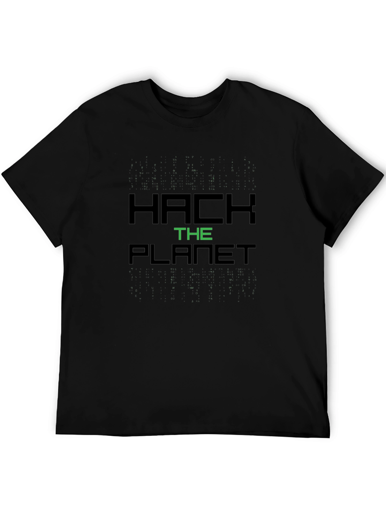 Black Hack the Planet Graphic T-Shirt view 5