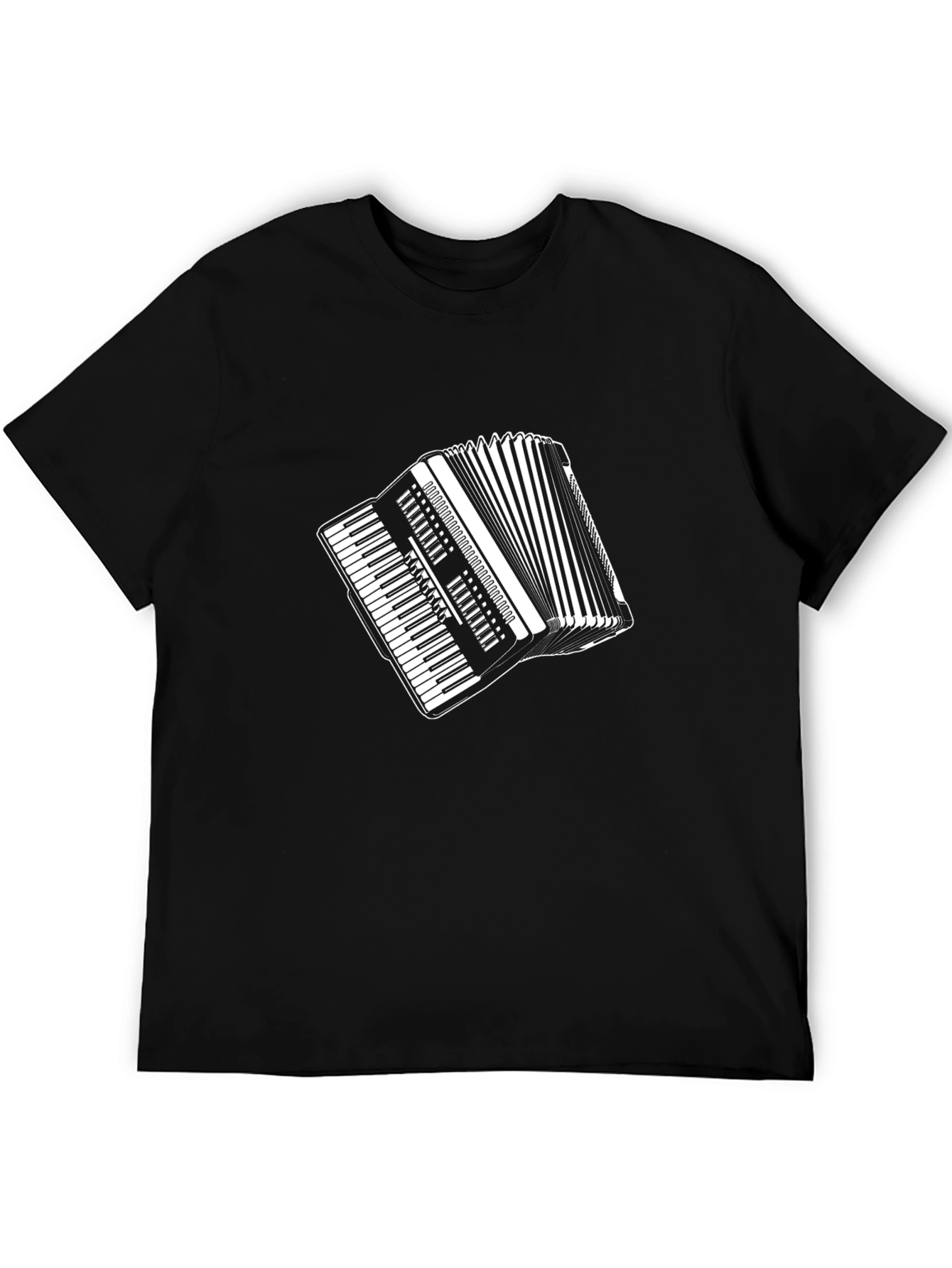 Black Accordion Graphic Tee - Black Unisex T-Shirt view 5