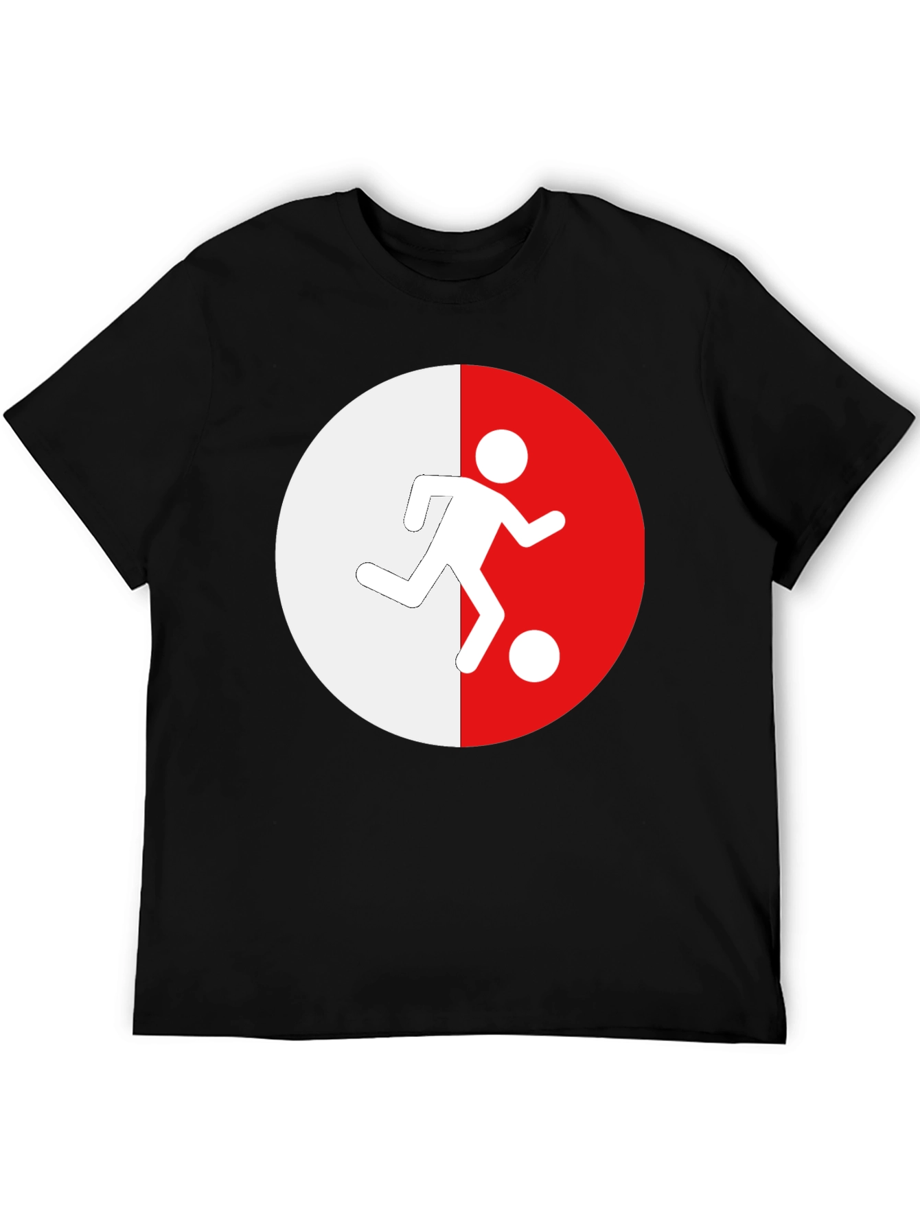 Black Soccer Player Graphic Tee - Black Casual Shirt view 5