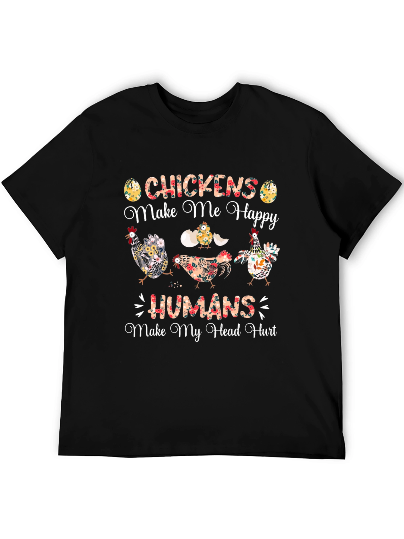 Black Chicken Lover Graphic T-Shirt view 5