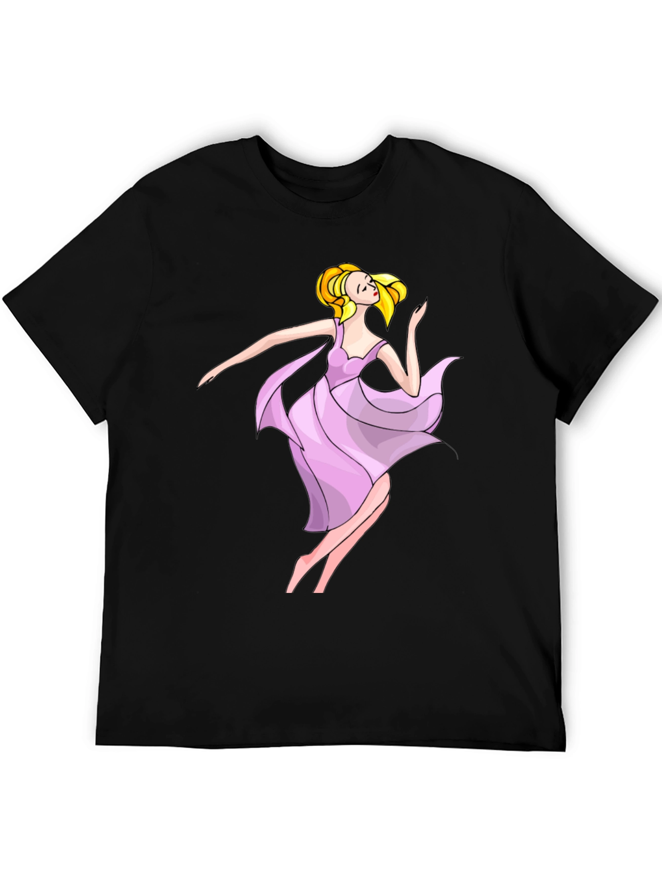 Black Elegant Ballerina Graphic T-Shirt view 5
