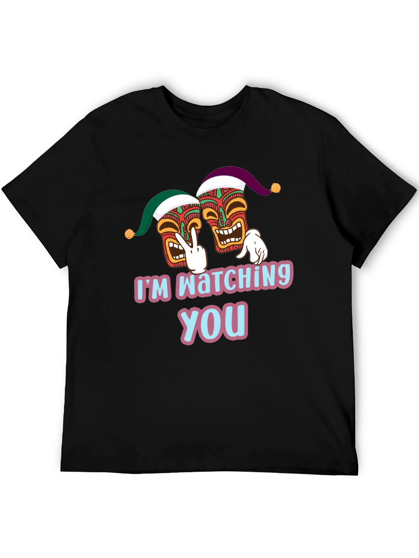 Black I'm Watching You Graphic Tee view 5