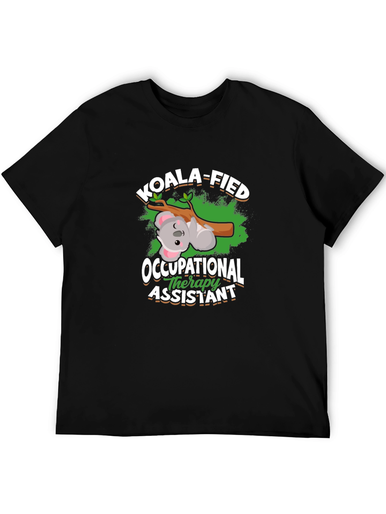 Black Koala-fied Occupational Therapy Assistant T-Shirt view 5