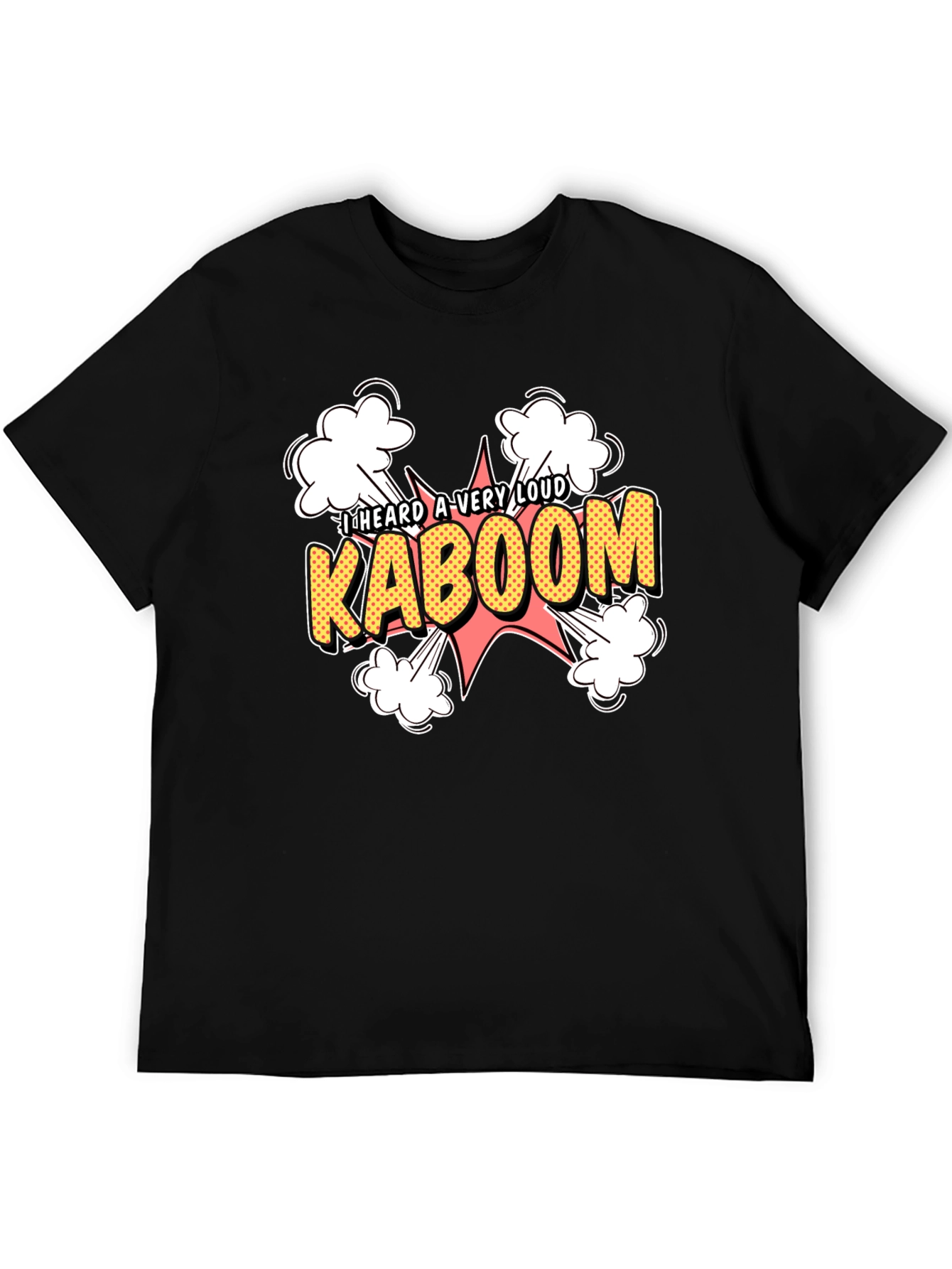 Black Kaboom Graphic Tee - Loud Explosion Design view 5