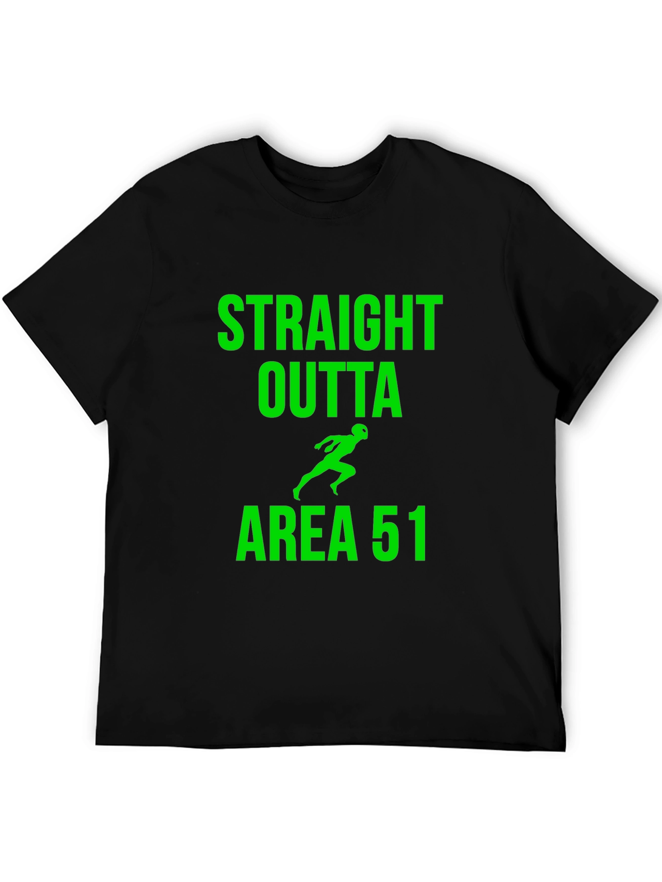 Black Straight Outta Area 51 Alien Graphic Tee view 5