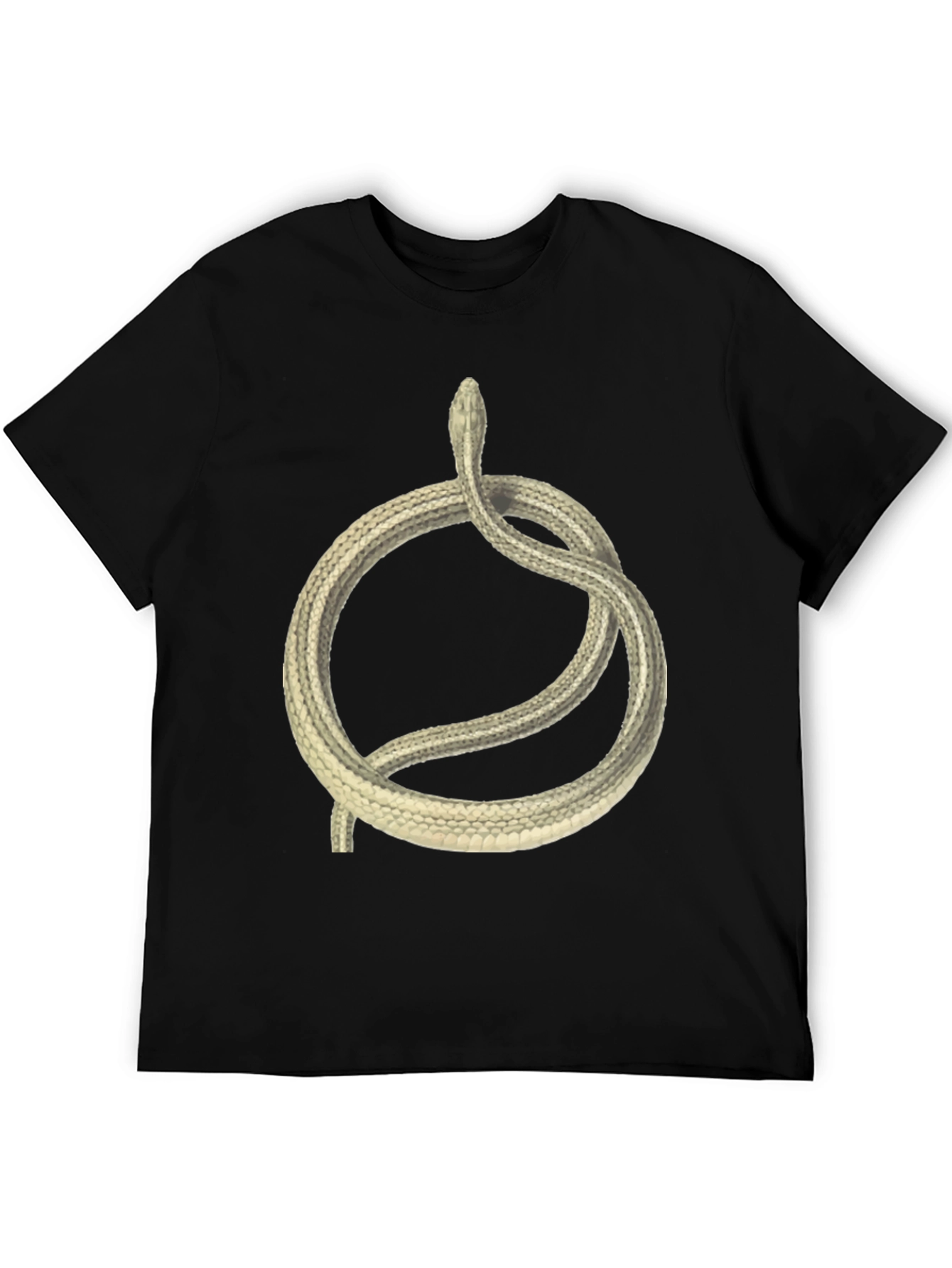 Black Snake Circle Graphic T-Shirt - Unique Animal Tee view 5
