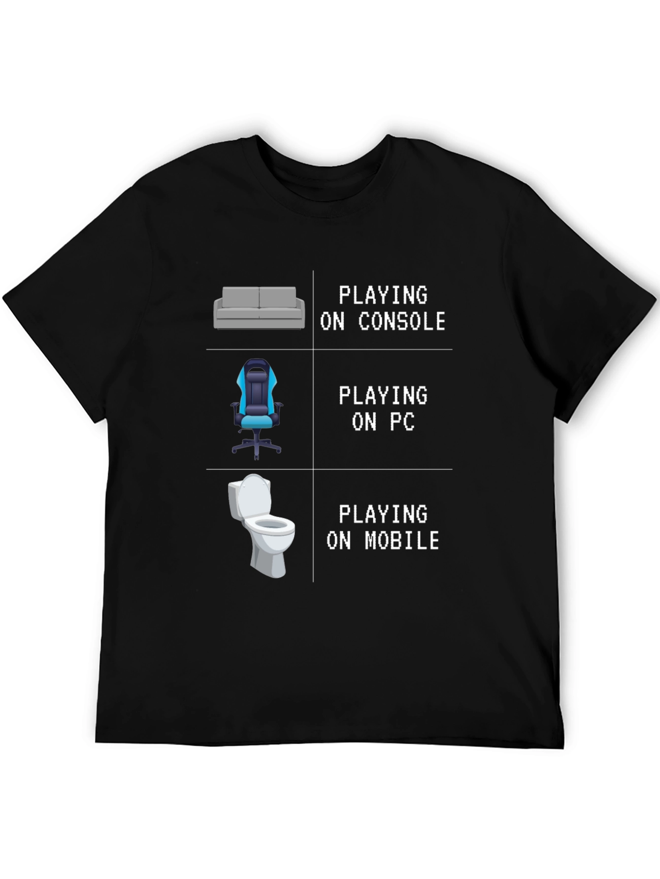 Black Gamer Humor T-Shirt: Console, PC, Mobile Gaming view 5