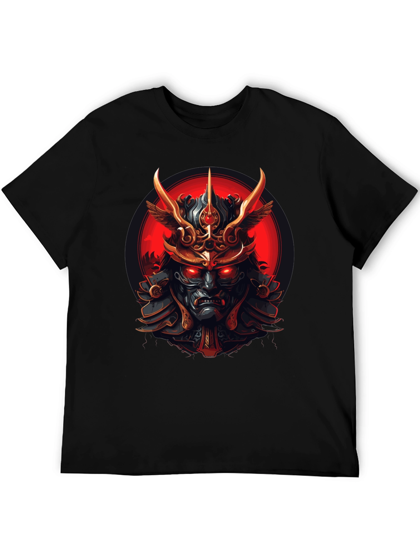 Black Samurai Warrior Graphic Tee - Men's Black T-Shirt view 5