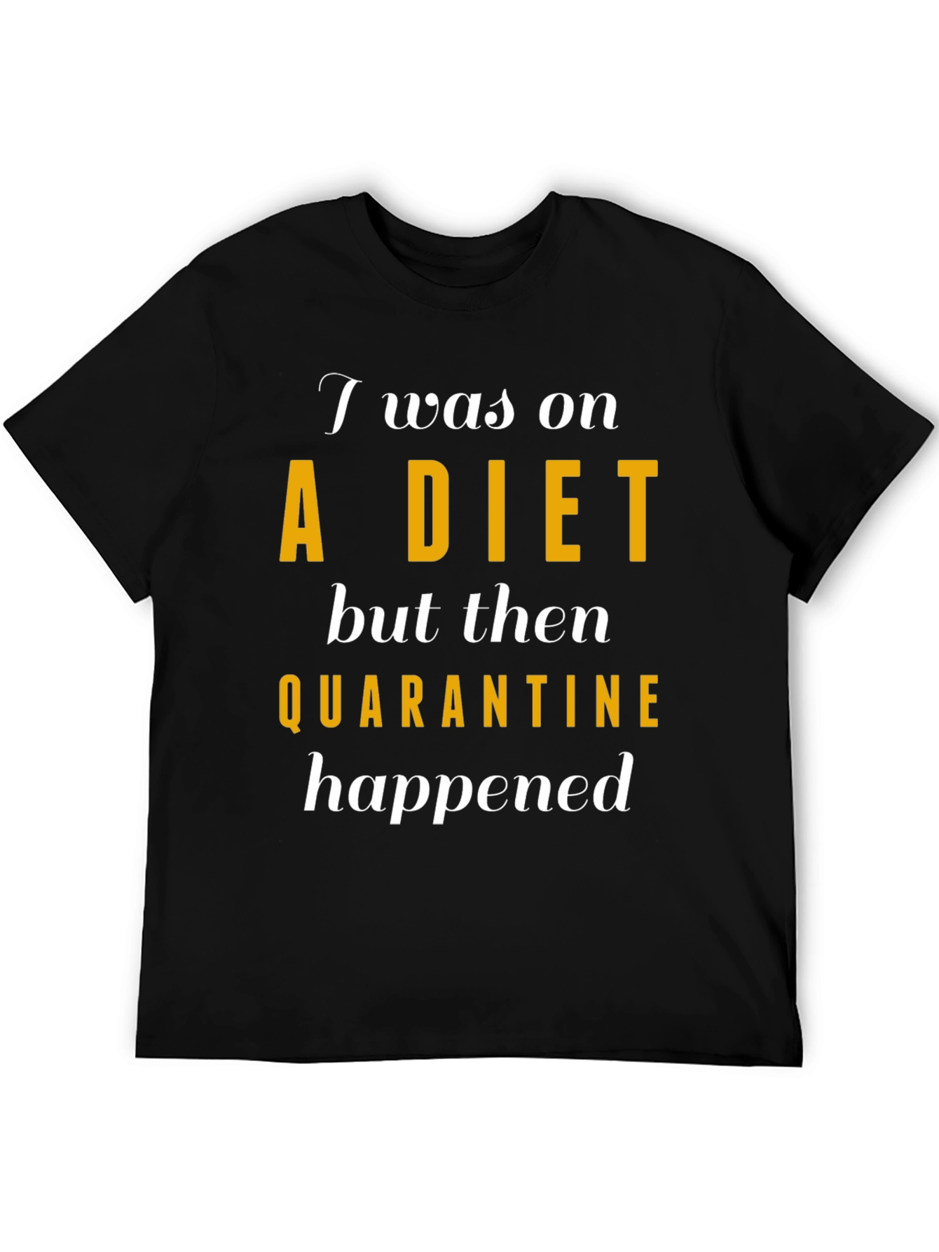 Black Quarantine Diet T-Shirt view 5