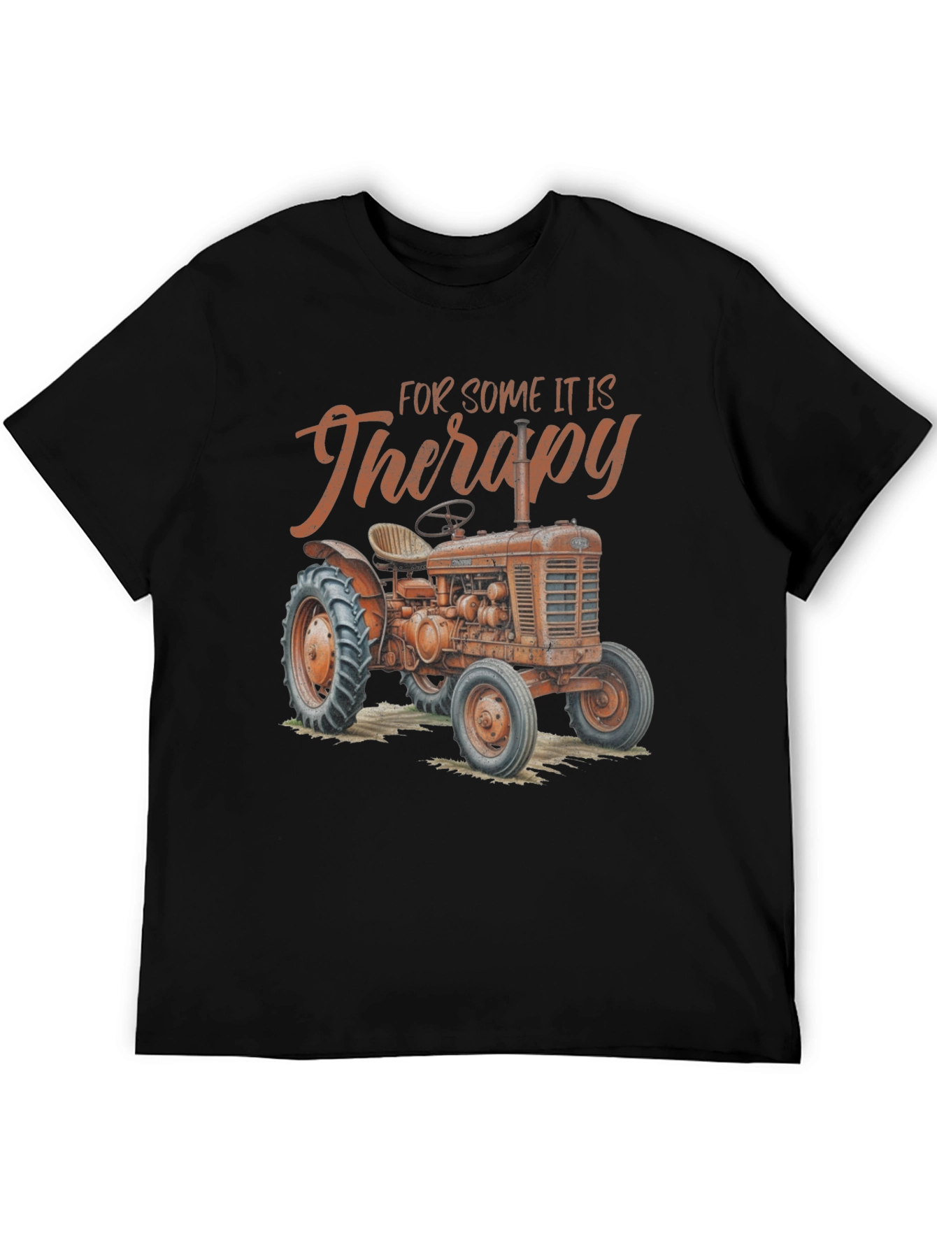 Black Tractor Therapy Graphic T-Shirt view 5