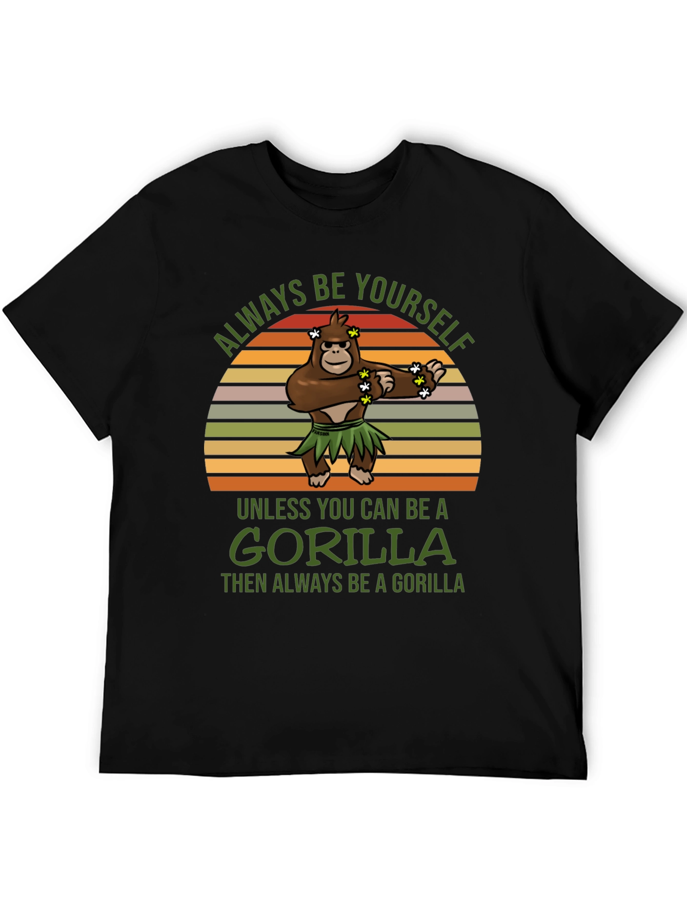 Black Always Be Yourself Unless You Can Be A Gorilla T-Shirt view 5