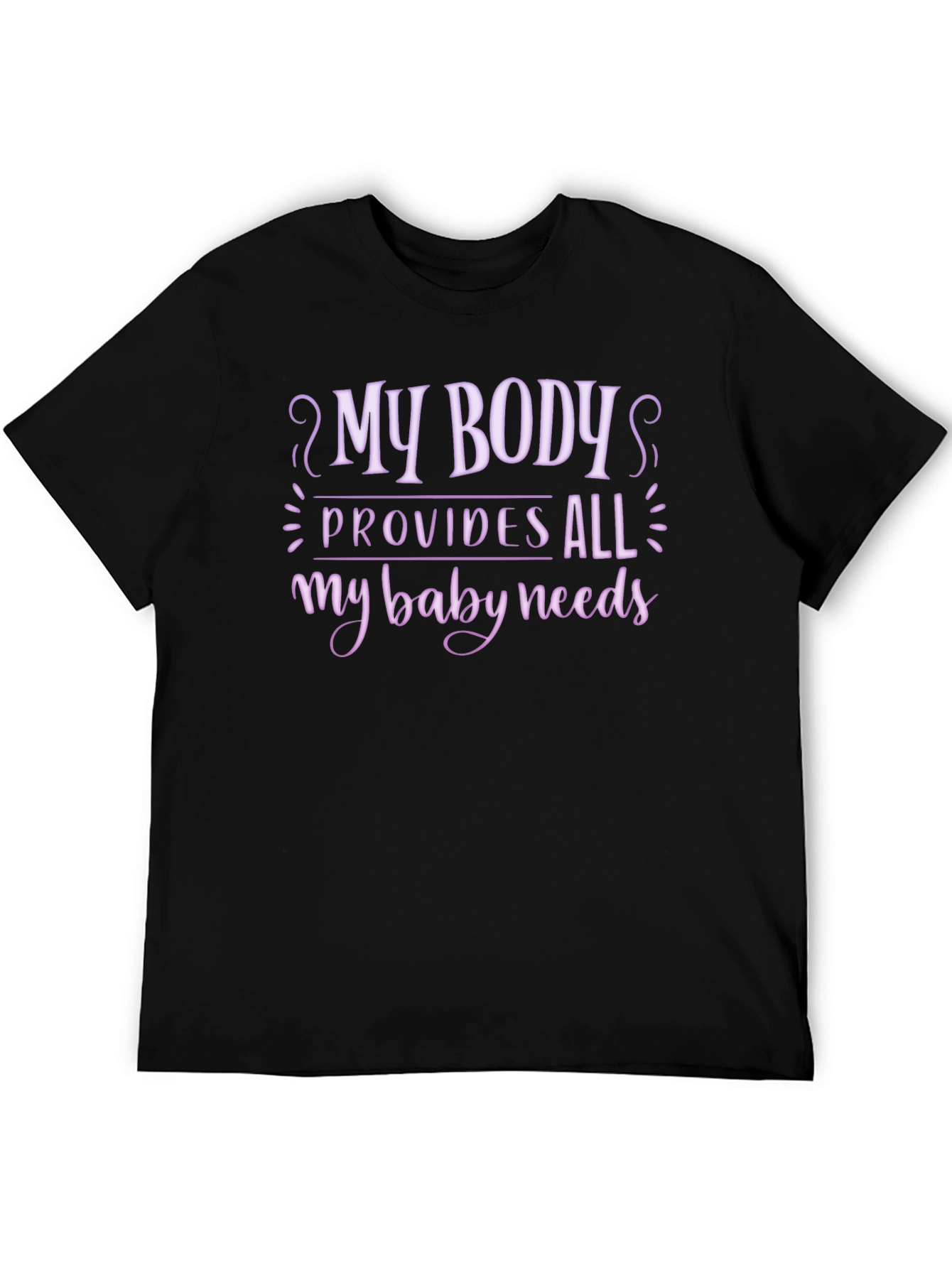 Black My Body Provides All Baby Needs T-Shirt view 5