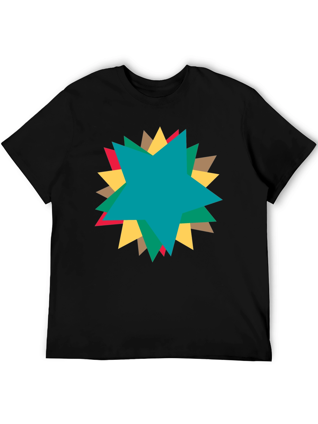Black Starburst Graphic T-Shirt - Casual Comfort view 5
