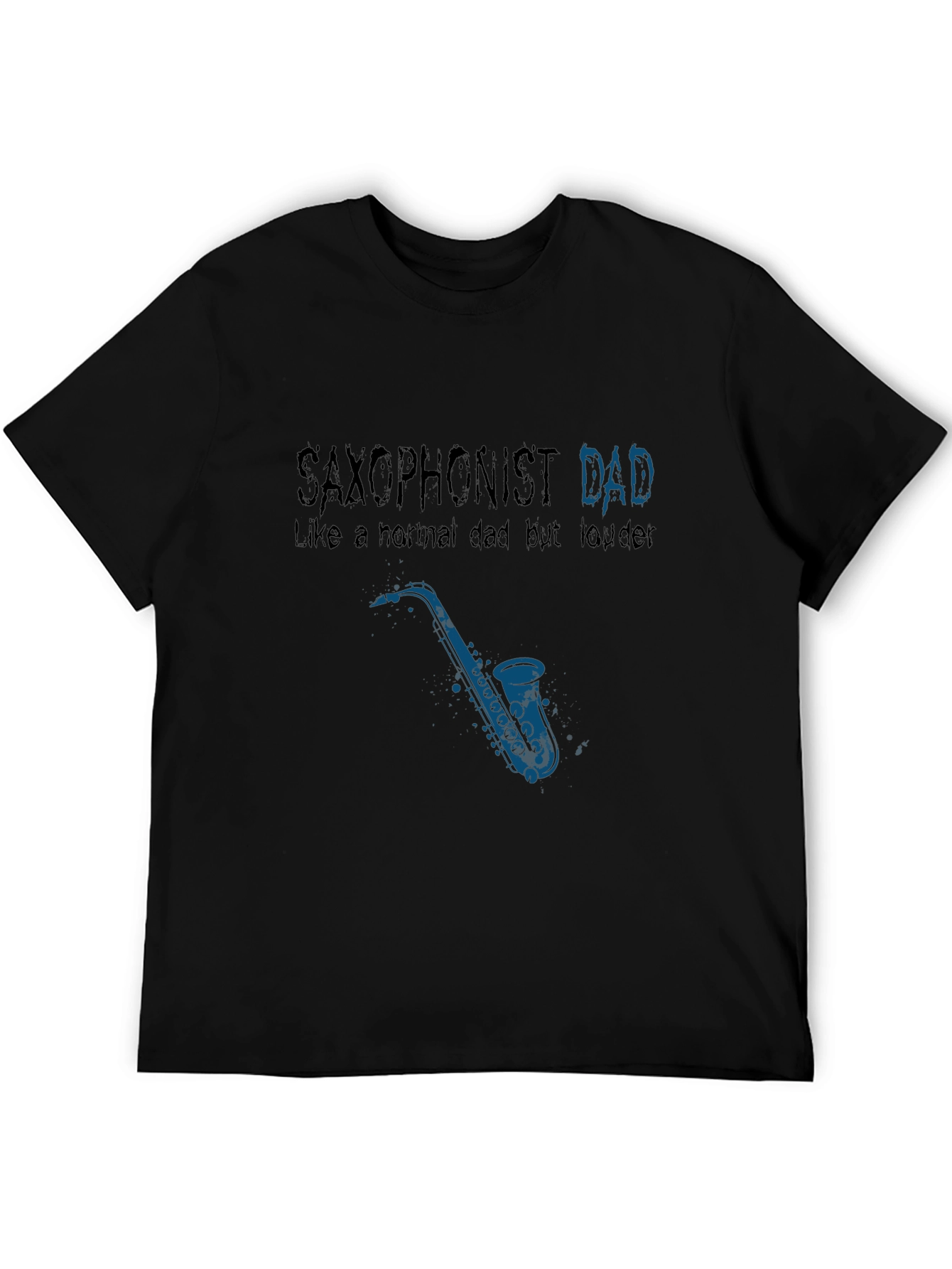 Black Saxophonist Dad T-Shirt - Musician Father's Day Gift view 5