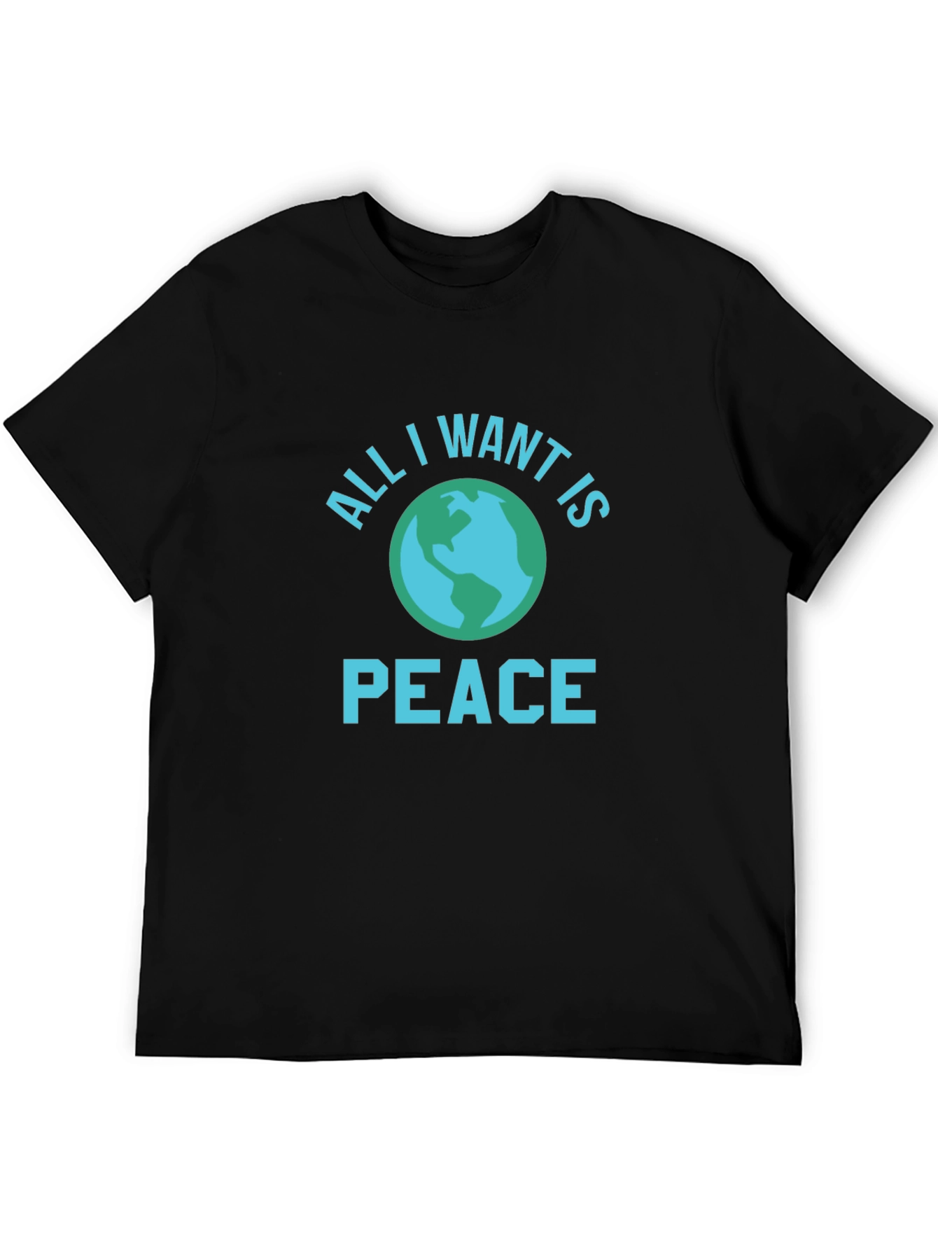 Black All I Want is Peace T-Shirt view 5