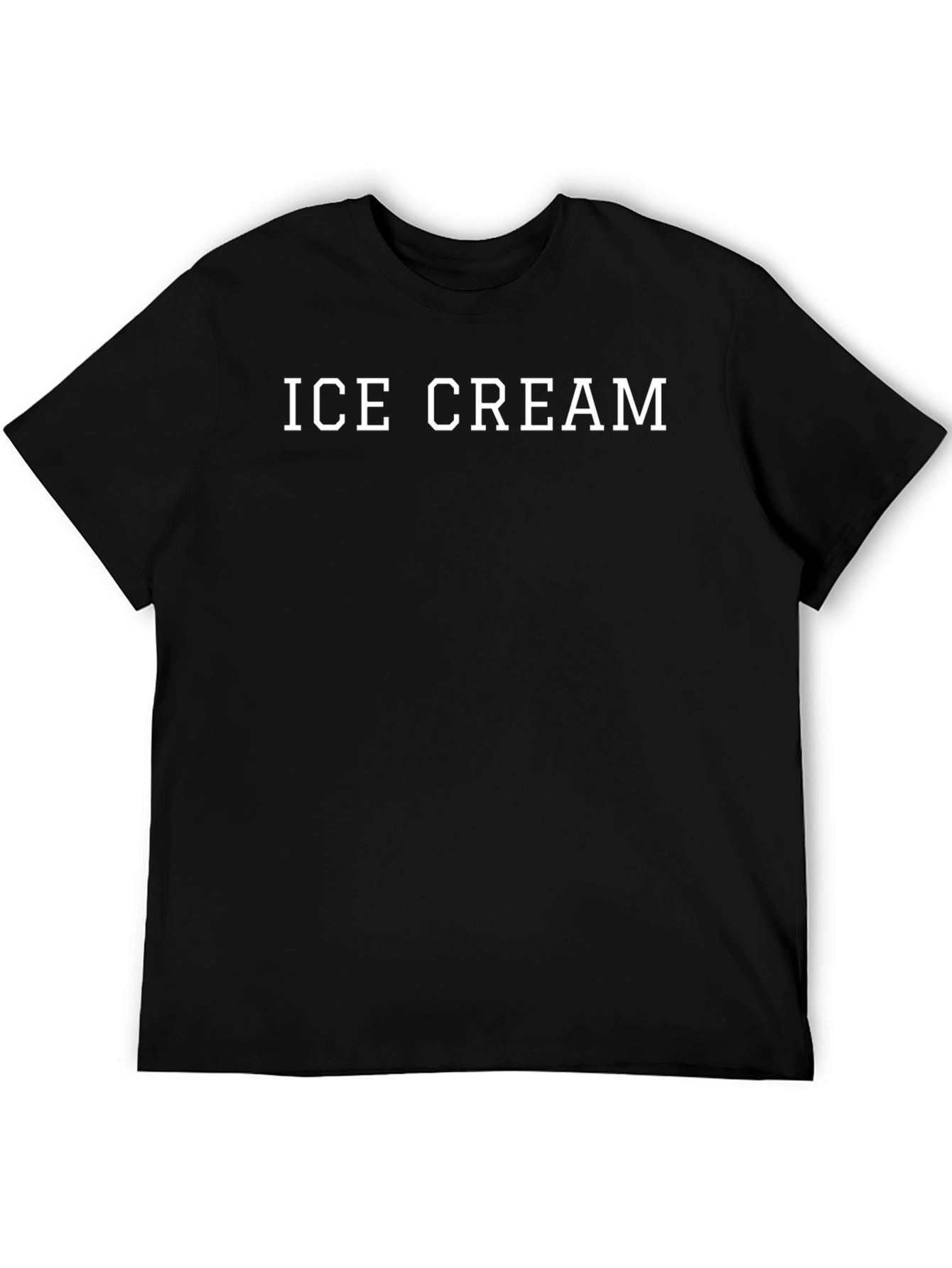 Black Ice Cream Graphic Tee - Black Cotton T-Shirt view 5