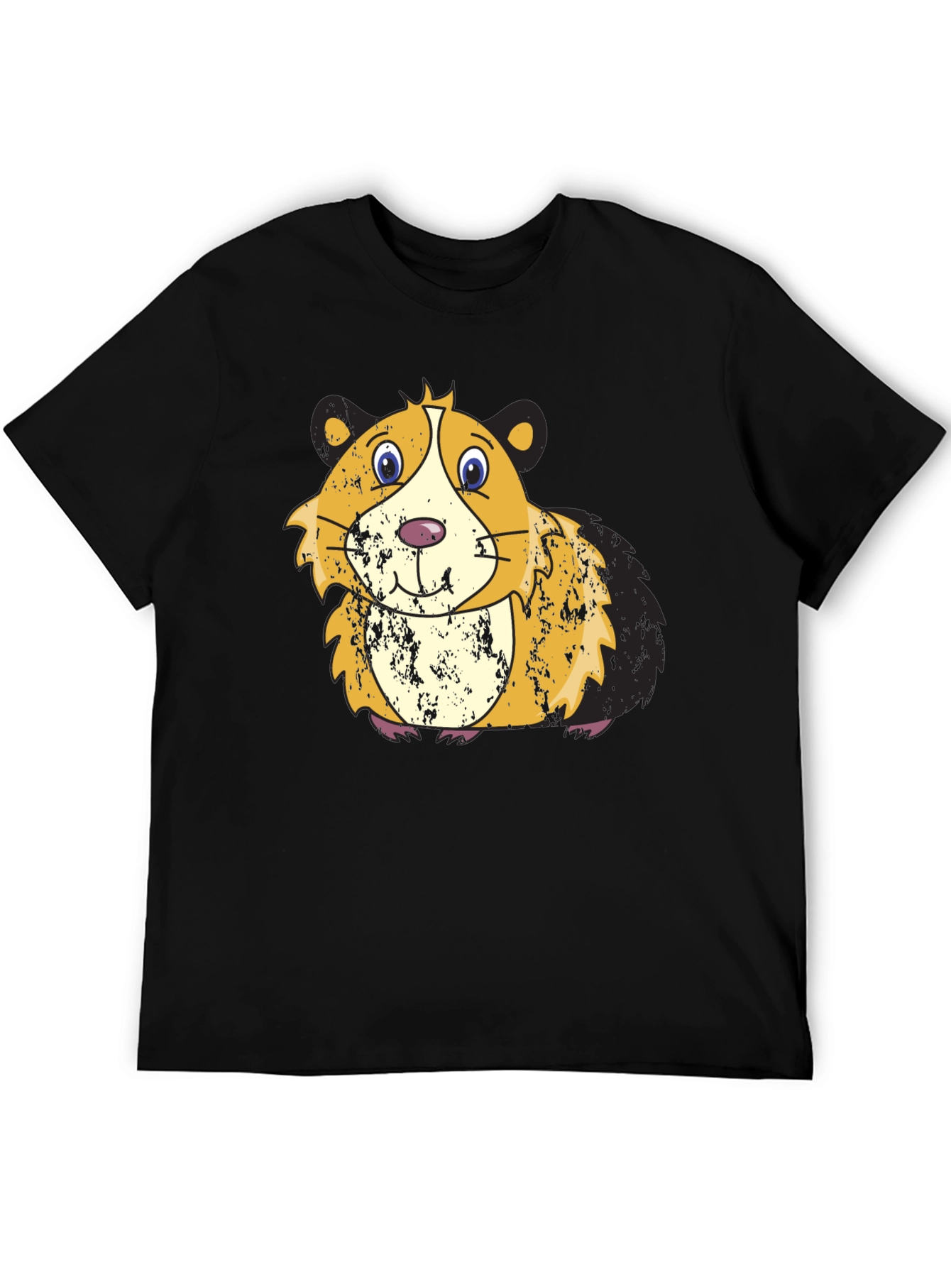 Black Cute Guinea Pig Graphic Tee view 5