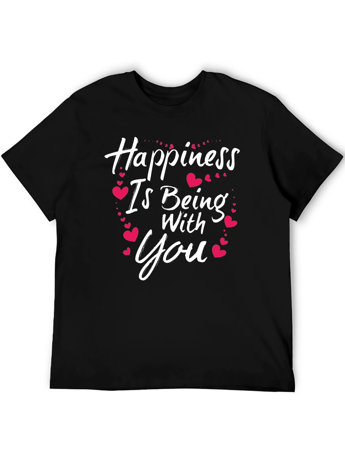 Black Happiness Is Being With You T-Shirt view 5