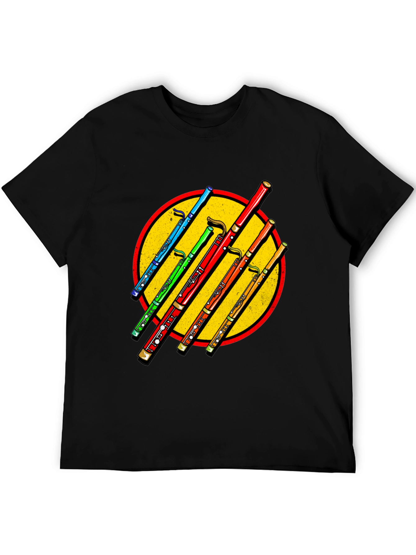 Black Bassoon Circle Graphic Tee view 5