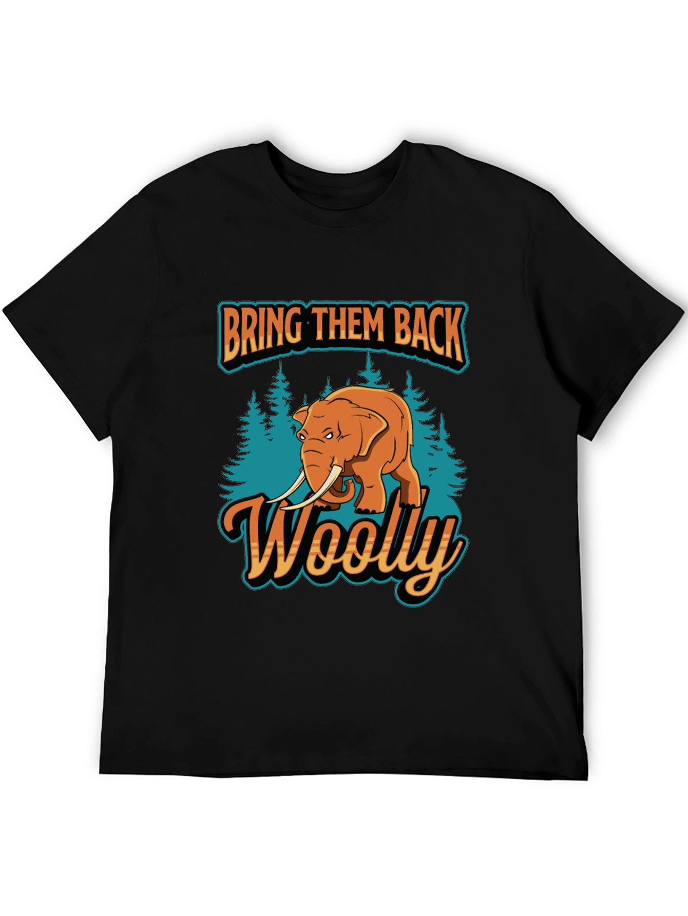 Black Bring Them Back Woolly Mammoth T-Shirt view 5