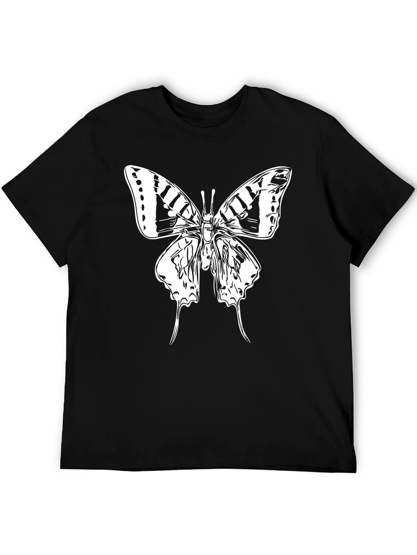 Black Butterfly Graphic Black T-Shirt view 5