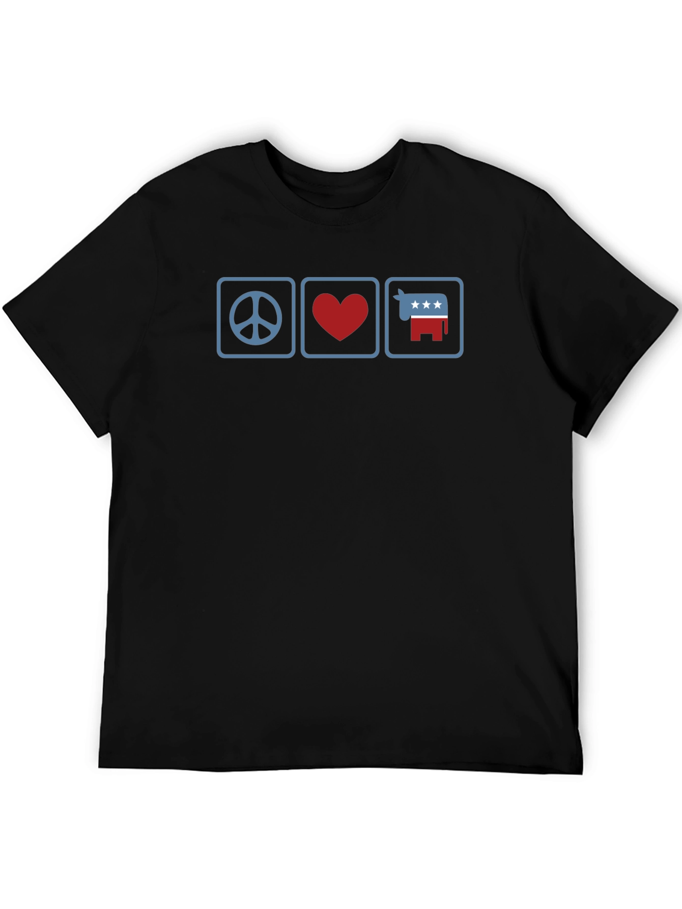 Black Peace Love GOP T-Shirt view 5