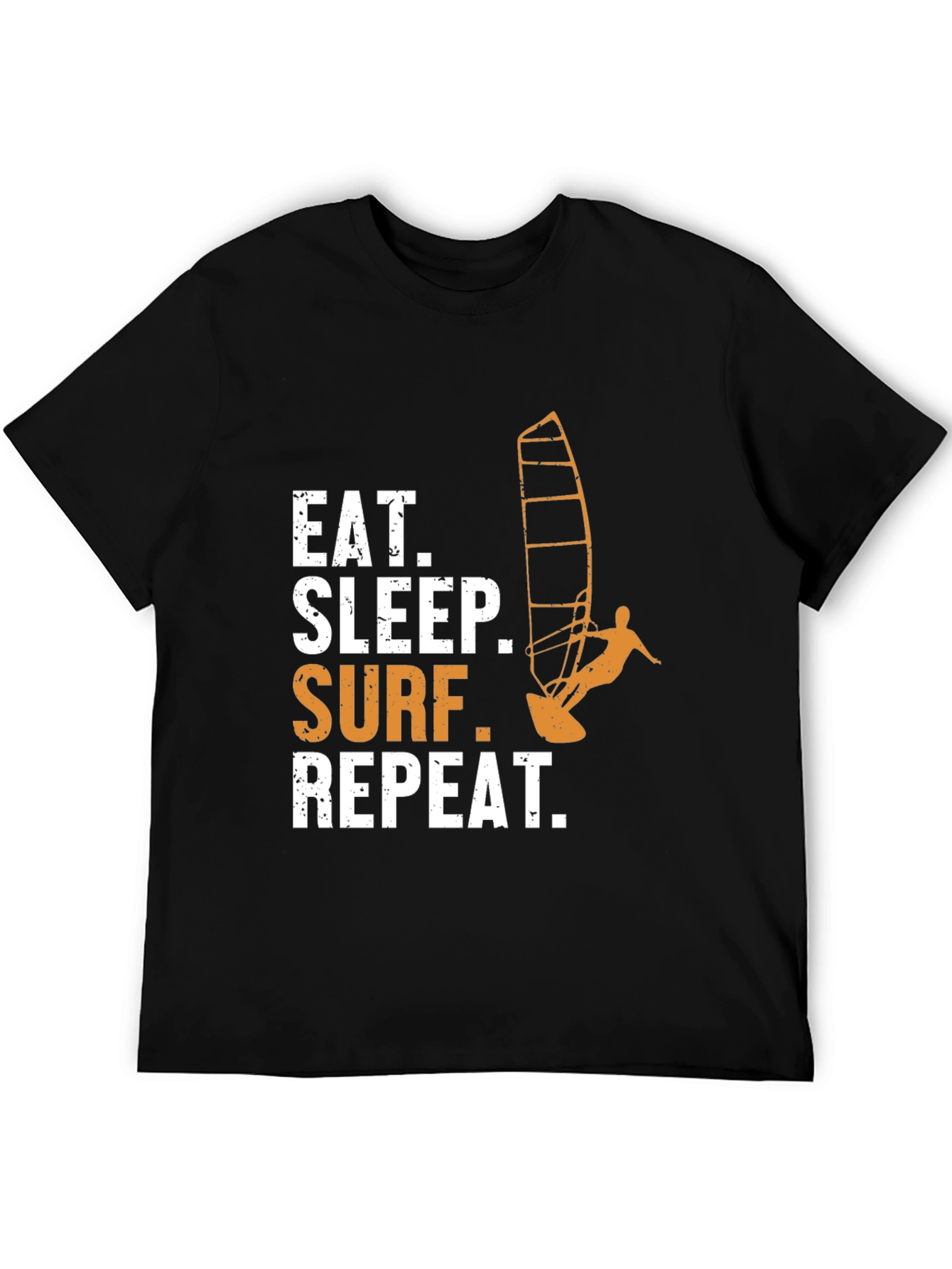 Black Eat Sleep Surf Repeat T-Shirt view 5