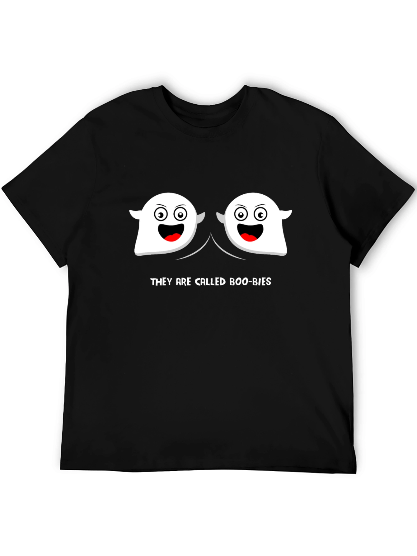 Black Boo-bies T-Shirt Funny Ghost Humor view 5