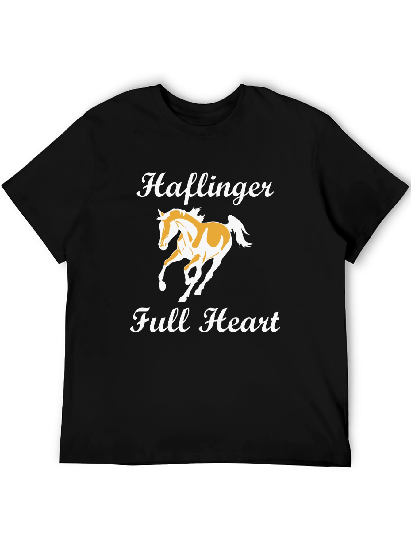 Black Haflinger Full Heart Black T-Shirt view 5