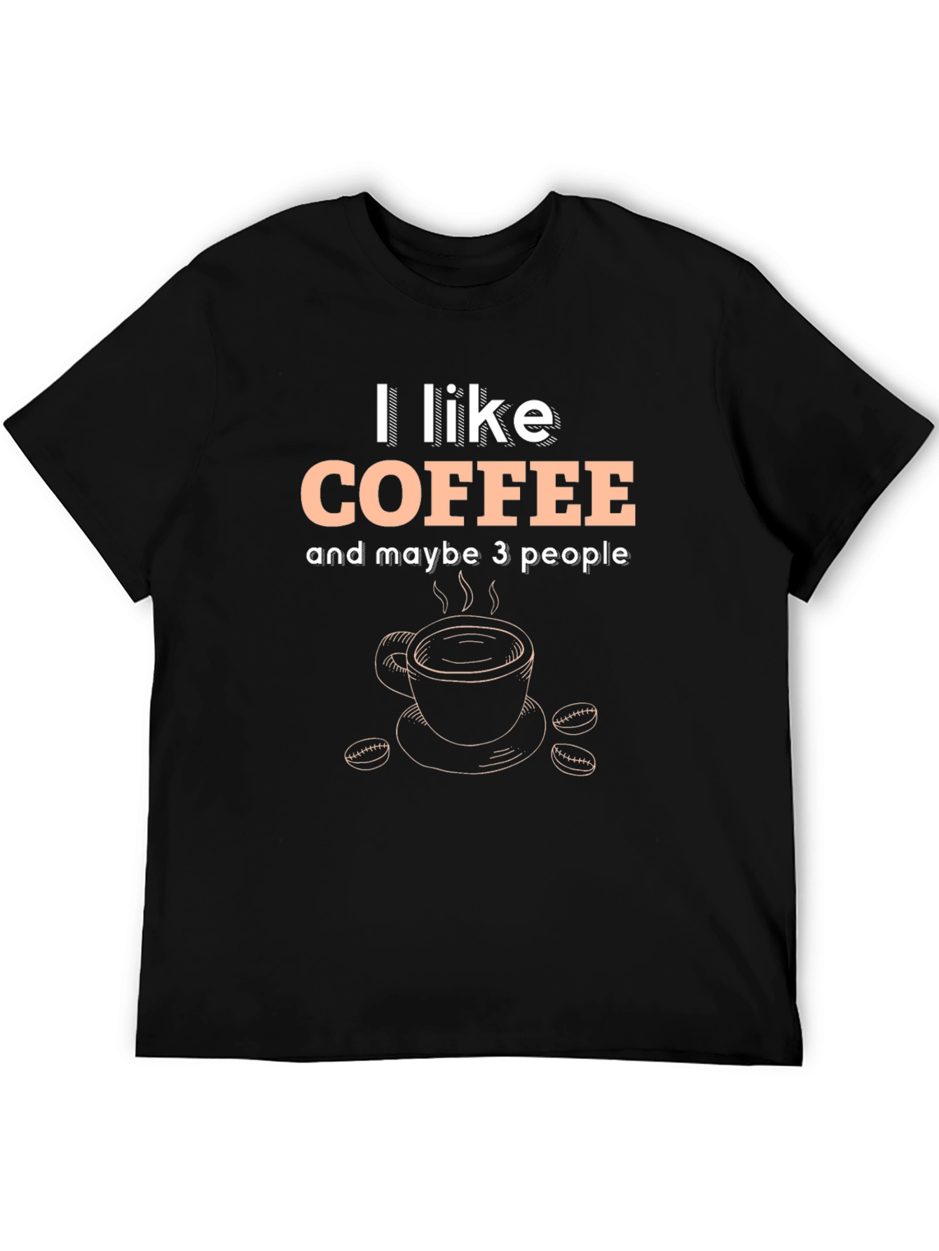 Black Coffee Lover Graphic T-Shirt - I Like Coffee view 5