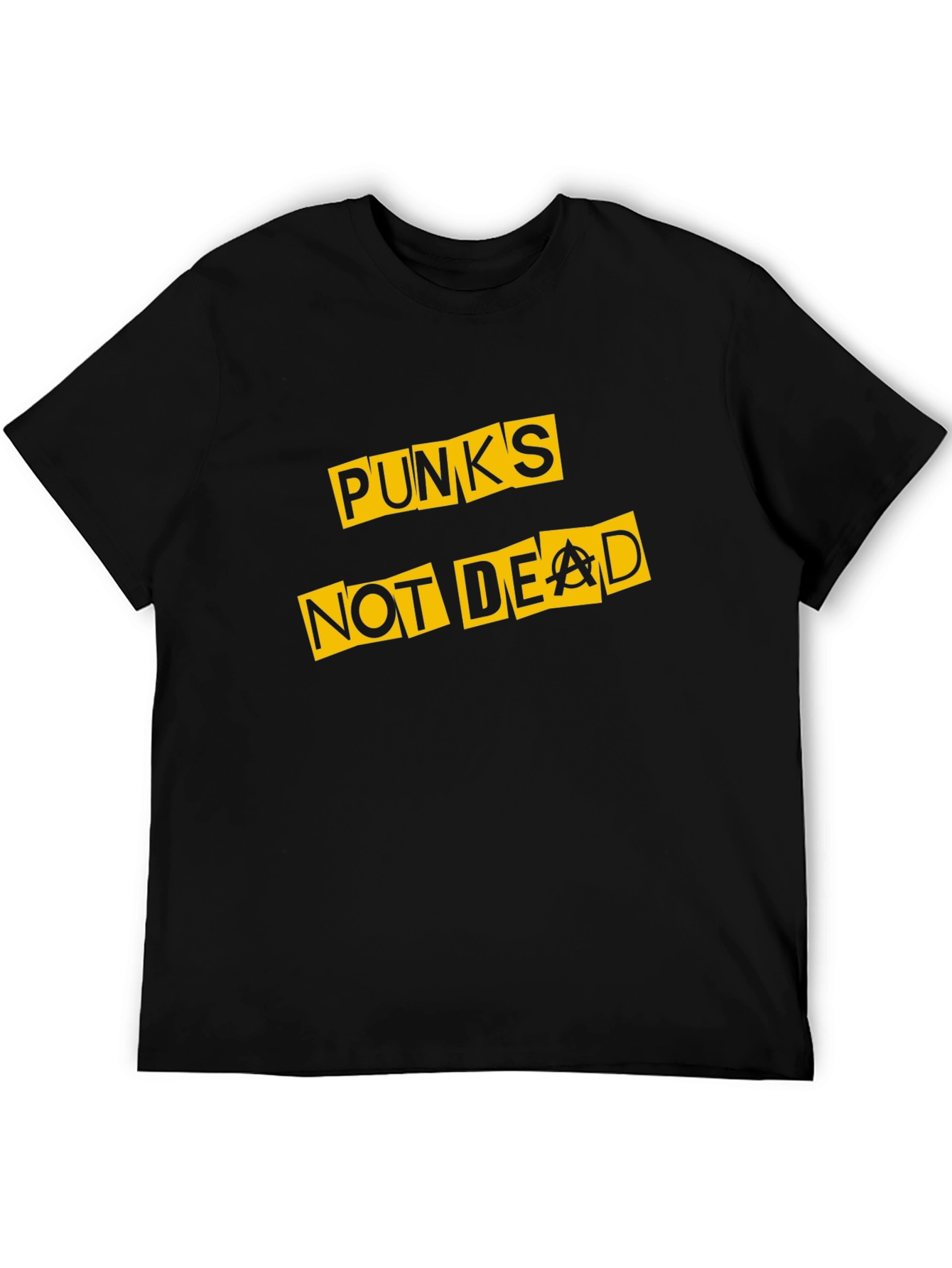 Black Punk's Not Dead Graphic Tee - Bold Statement Style view 5