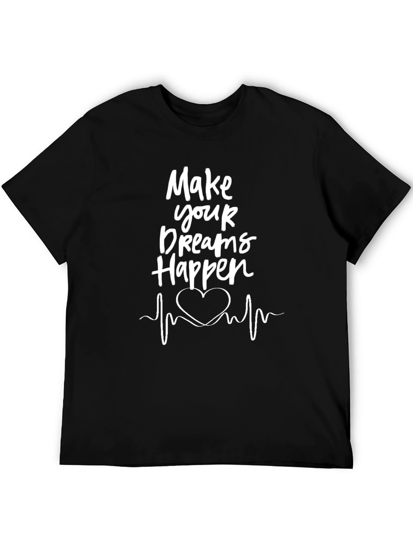 Black Make Your Dreams Happen Black T-Shirt view 5