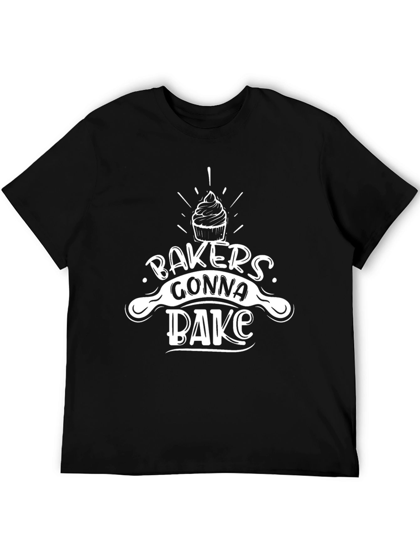 Black Baker's Gonna Bake Graphic Tee - Black view 5