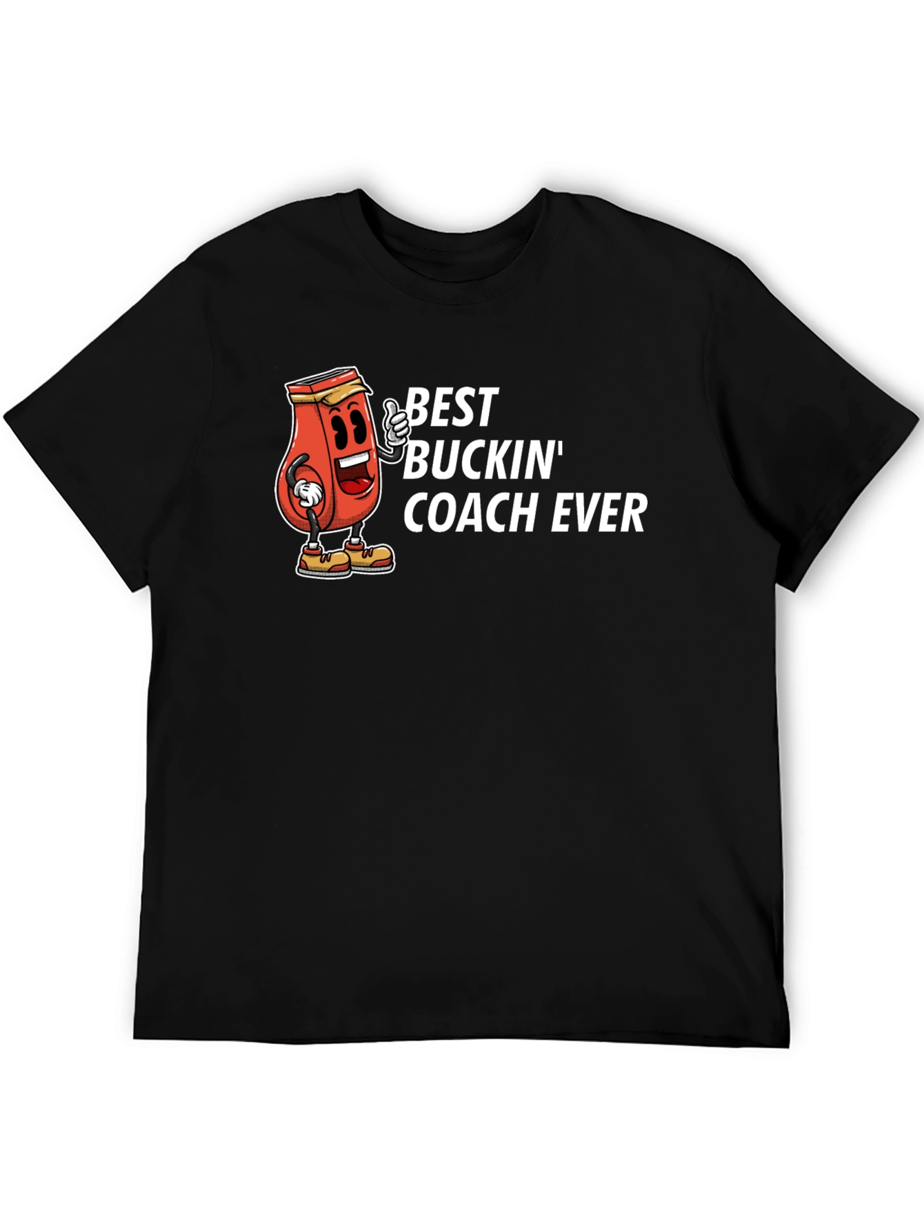 Black Best Buckin' Coach Ever T-Shirt view 5