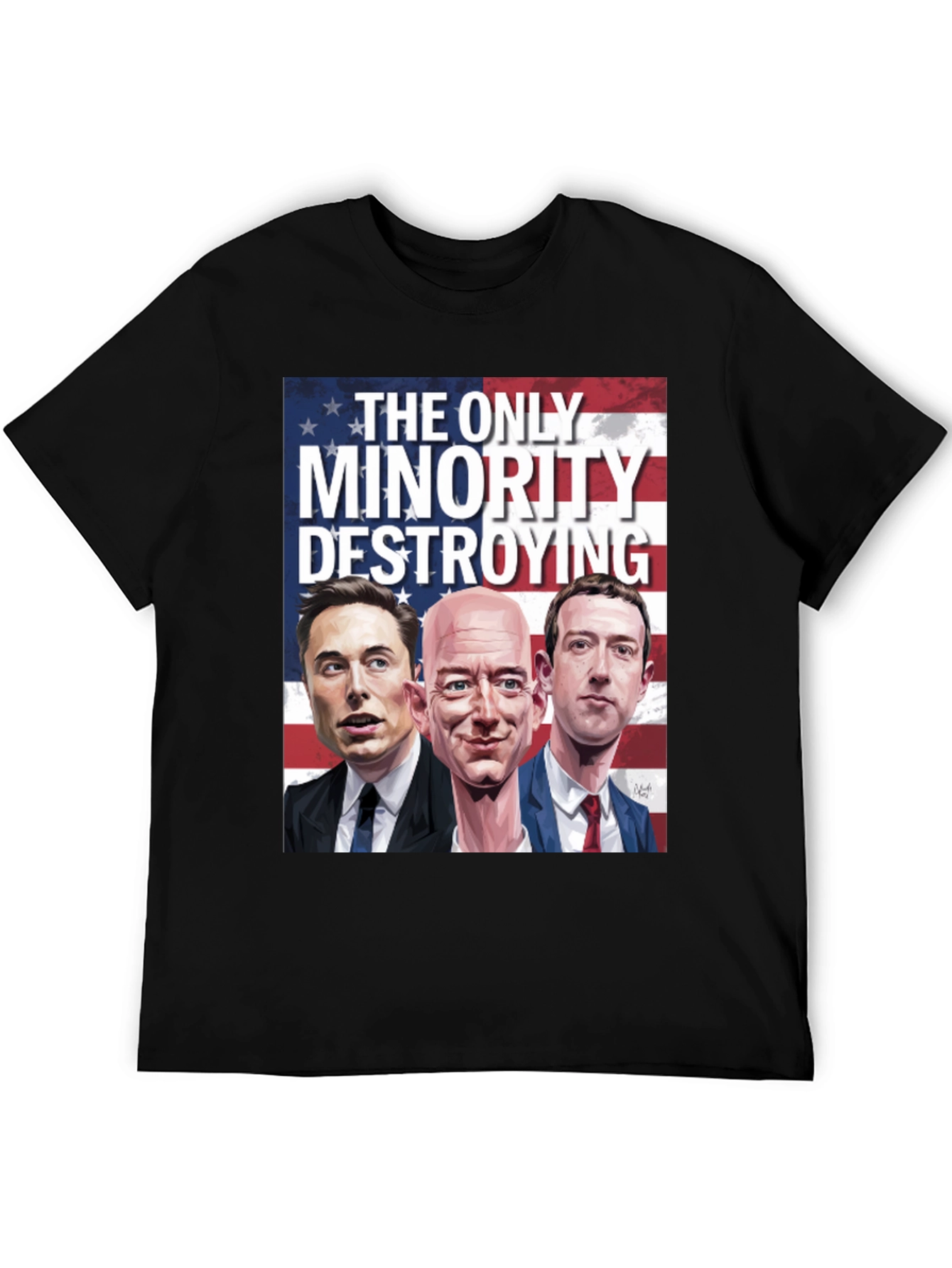 Black The Only Minority T-Shirt view 5