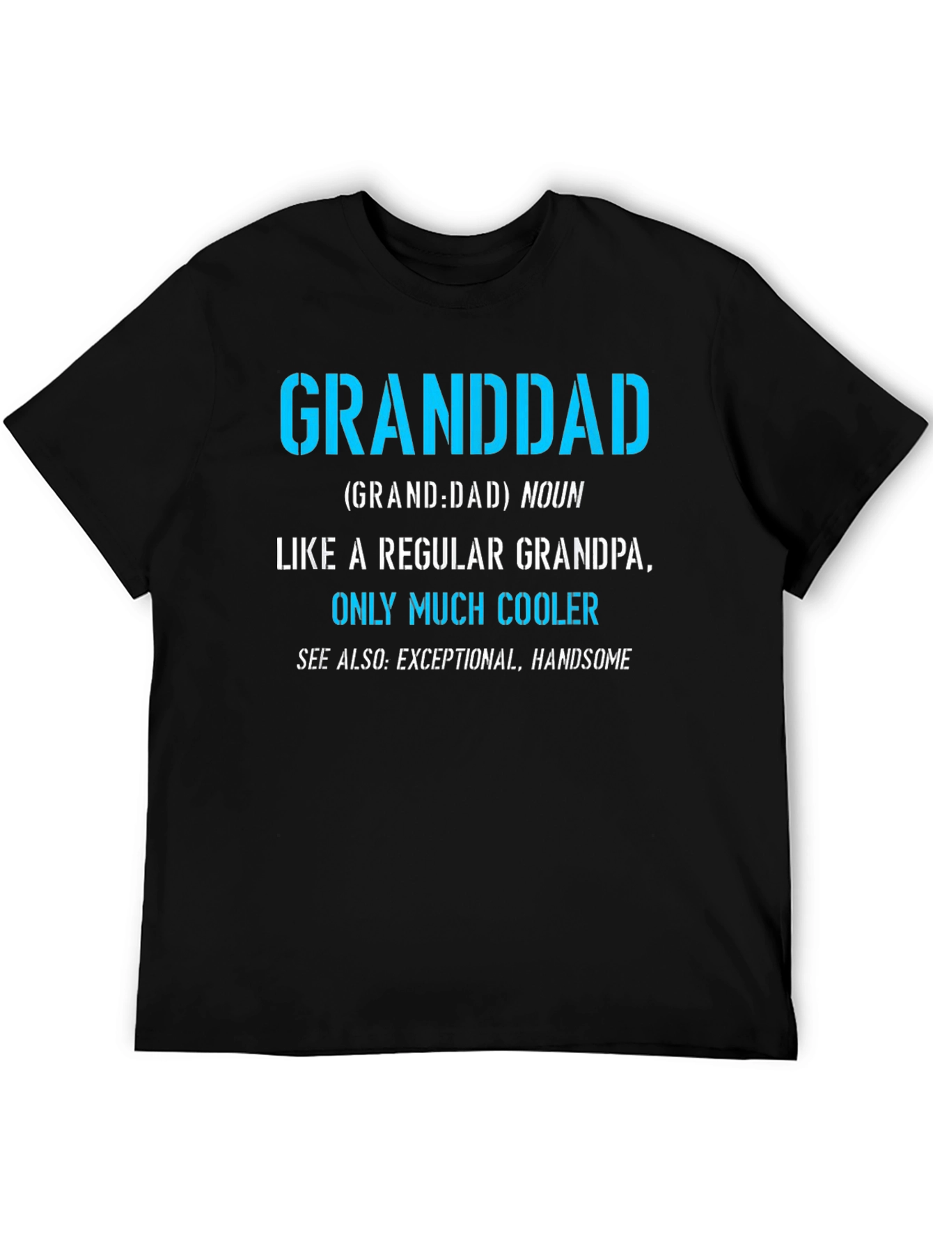 Black Granddad Definition T-Shirt - Cool Grandpa Tee view 5