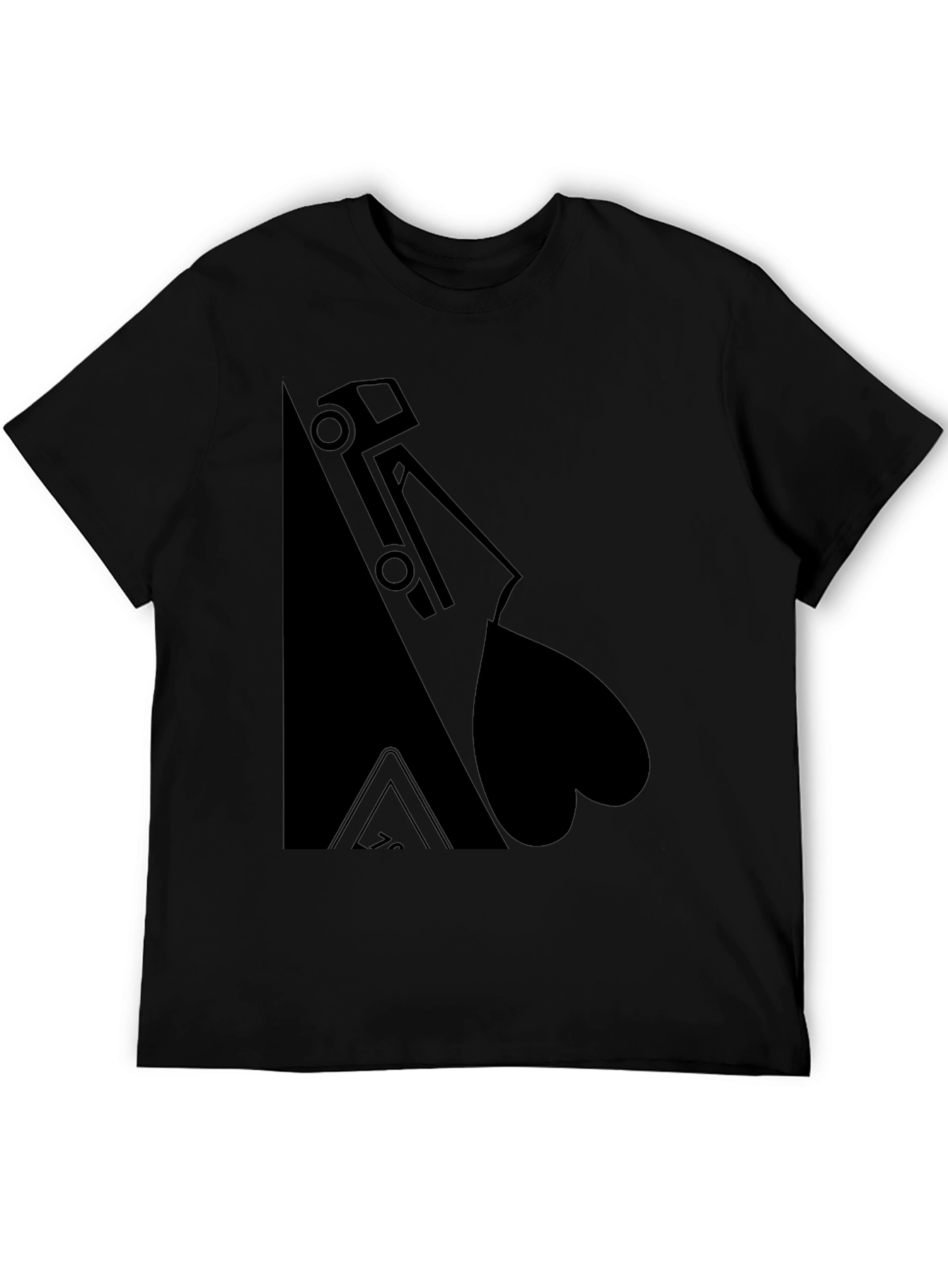 Black Truck & Heart Black T-Shirt view 5