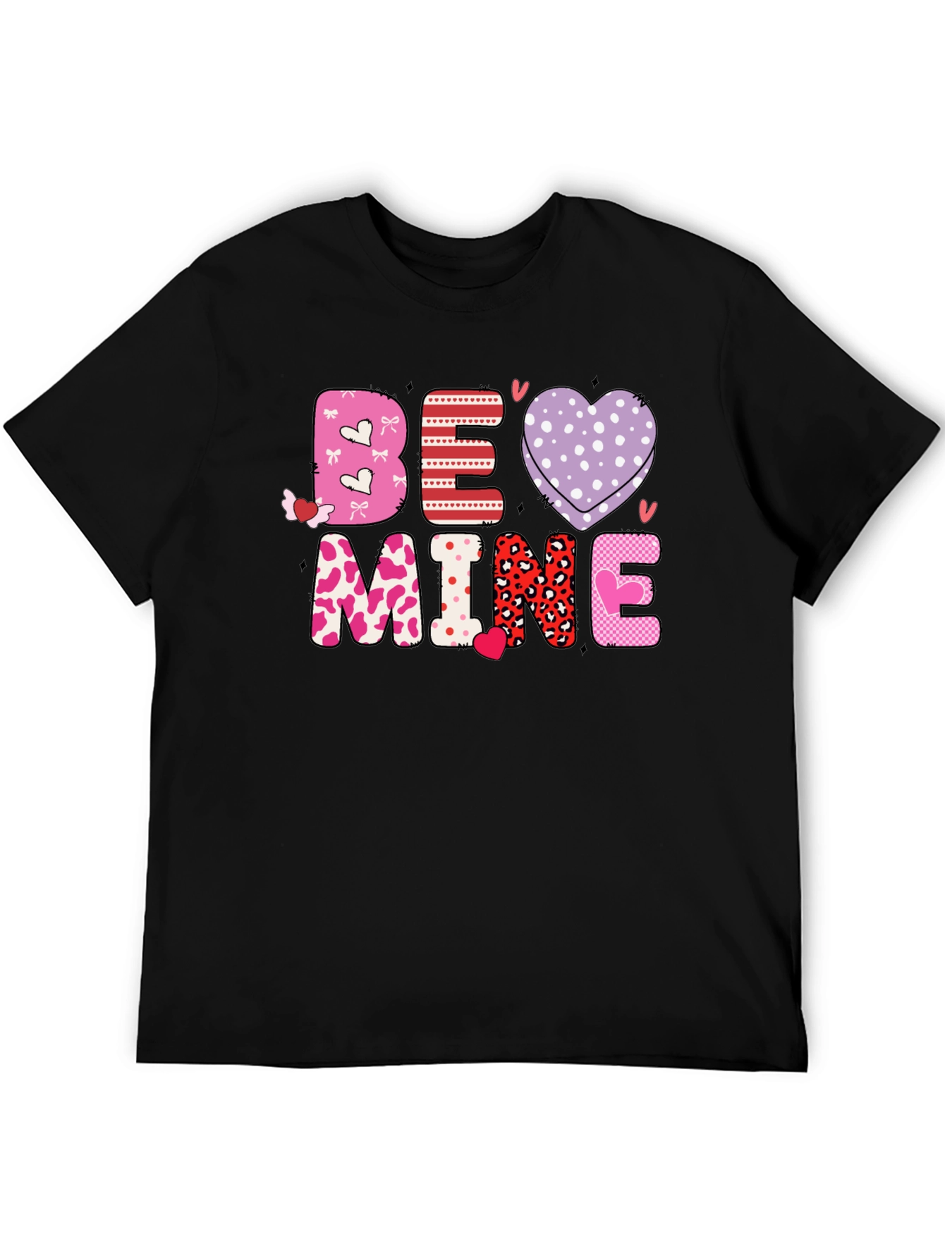 Black Be Mine Valentine's Graphic Tee view 5