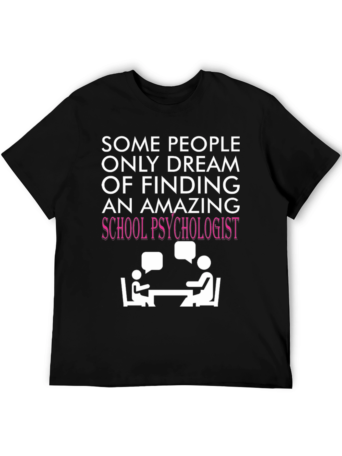 Black Amazing School Psychologist T-Shirt - Therapy Design view 5