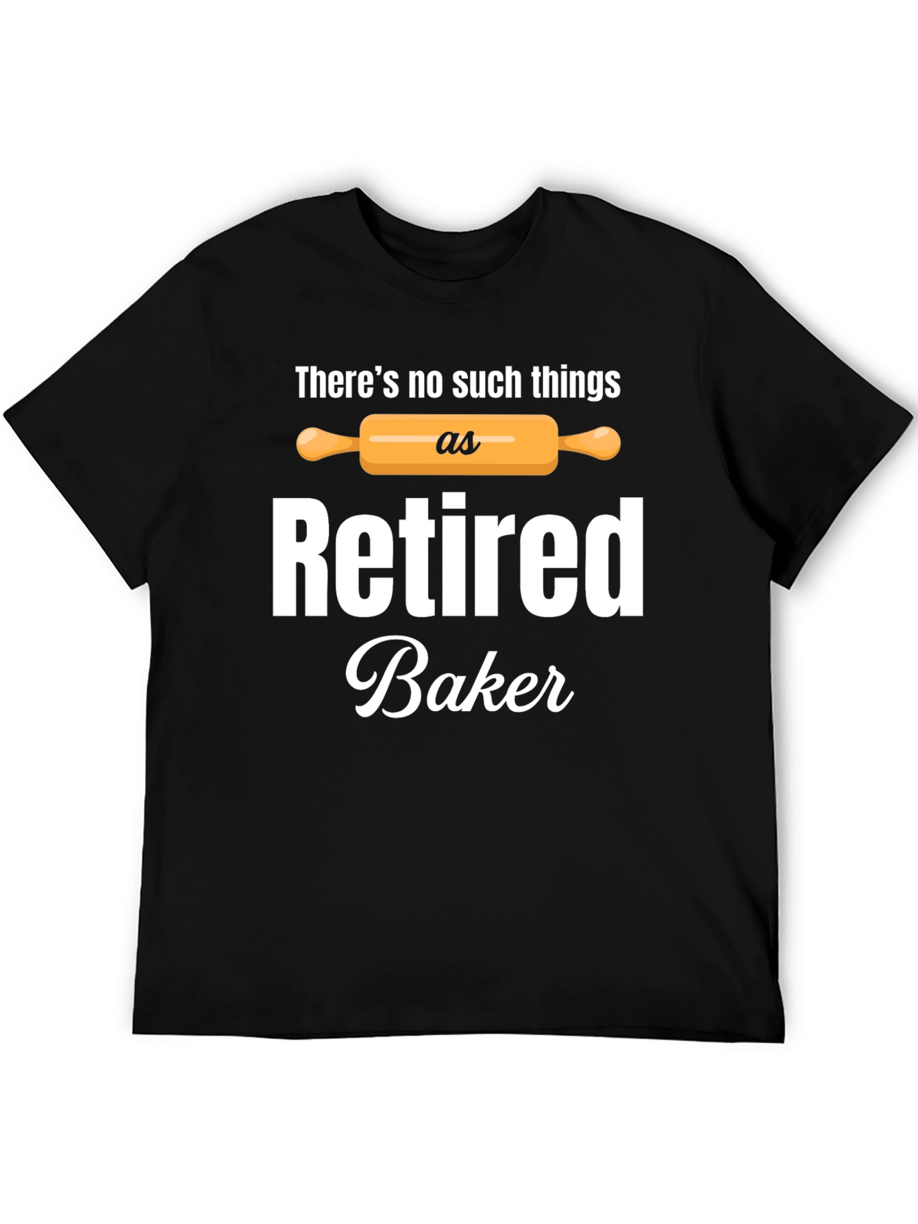 Black Retired Baker T-Shirt - Baking Lover Gift view 5